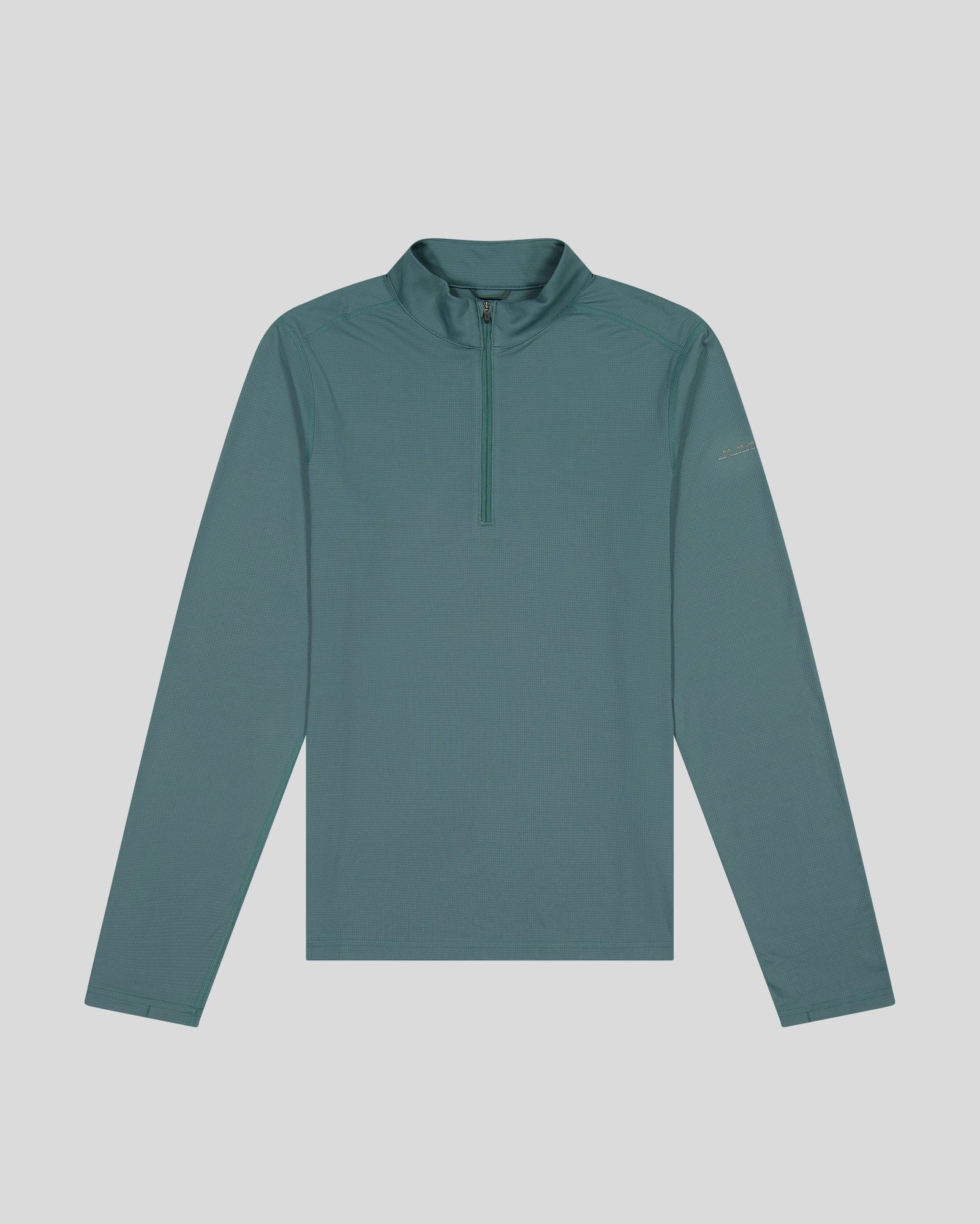 Versatile Styling Fine Gauge Knit Men's Seeker Quarter Zip Top - Light Forest