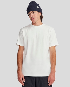 Seasonal Comfort Style Odor Resistant Material Men's Solid Organic Cotton T-shirt - White