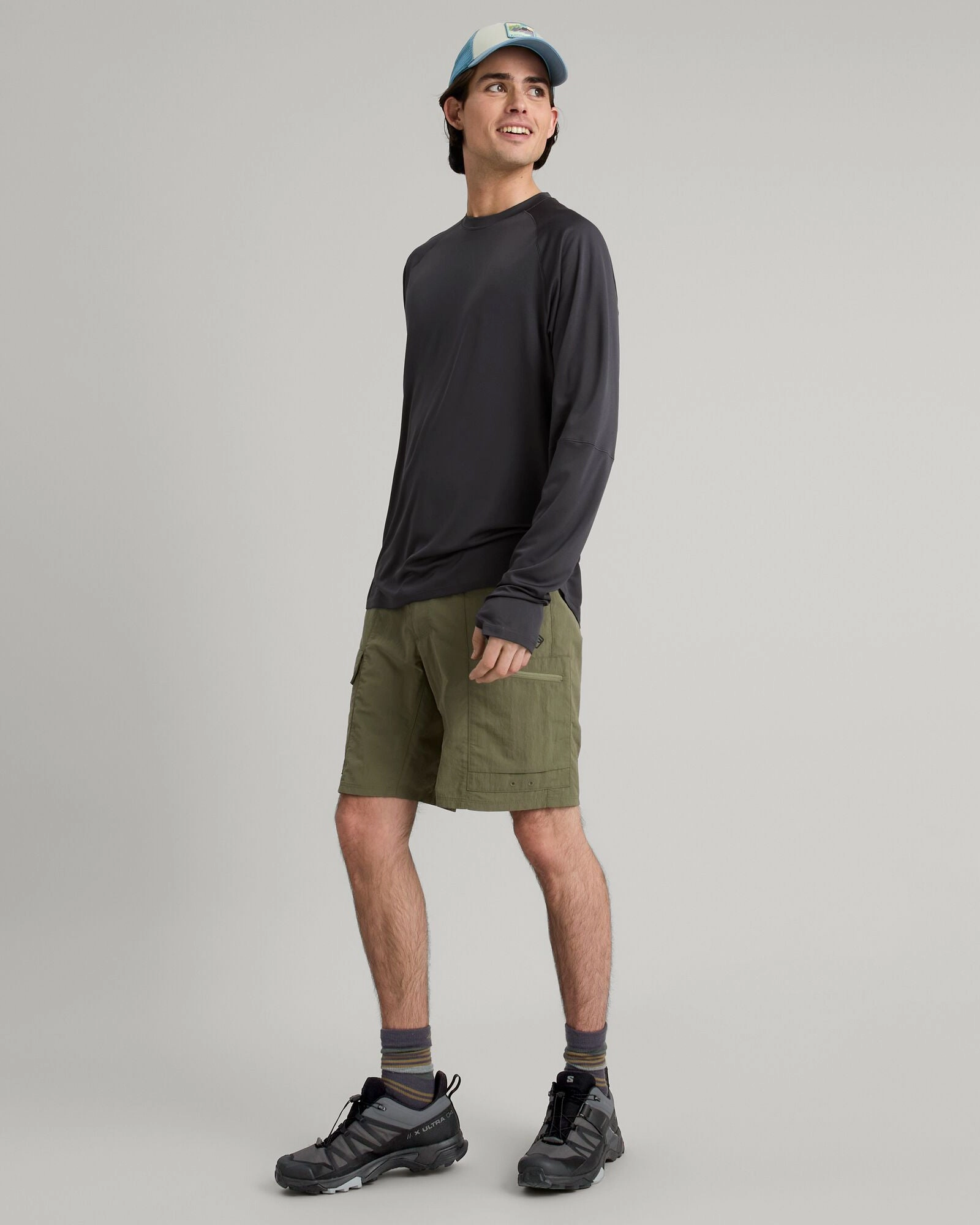 Versatile Design Men's SUN-Stopper Long Sleeve Top - Graphite
