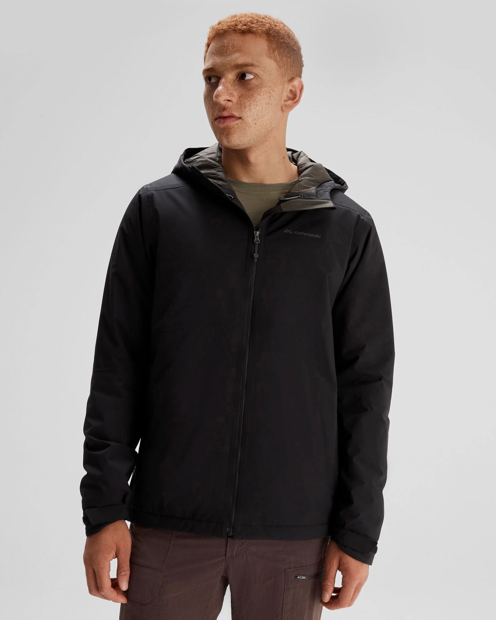 Simple Detail Reflective accents Men's Trailhead 2L Insulated Rain Jacket - Black Stingray