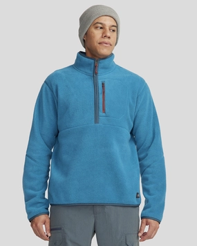 Casual Layers Relax Fit Design Men's Trailhead Fleece 1/4 Zip Pullover - Dark Eddy