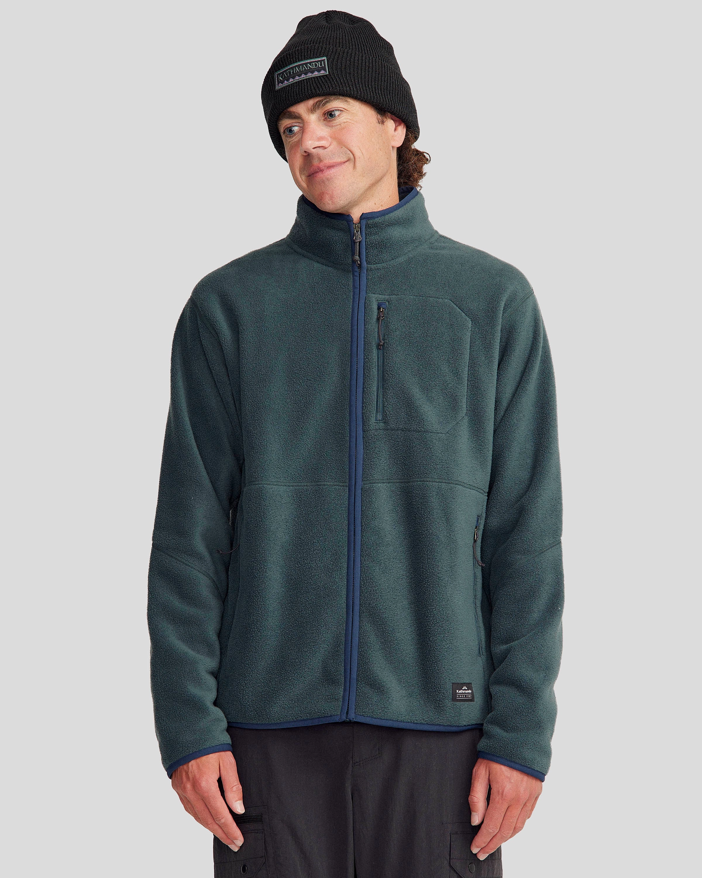 AntiStatic Inner Layer Quick Access Hidden Pockets Men's Trailhead Fleece Jacket - Deep Forest