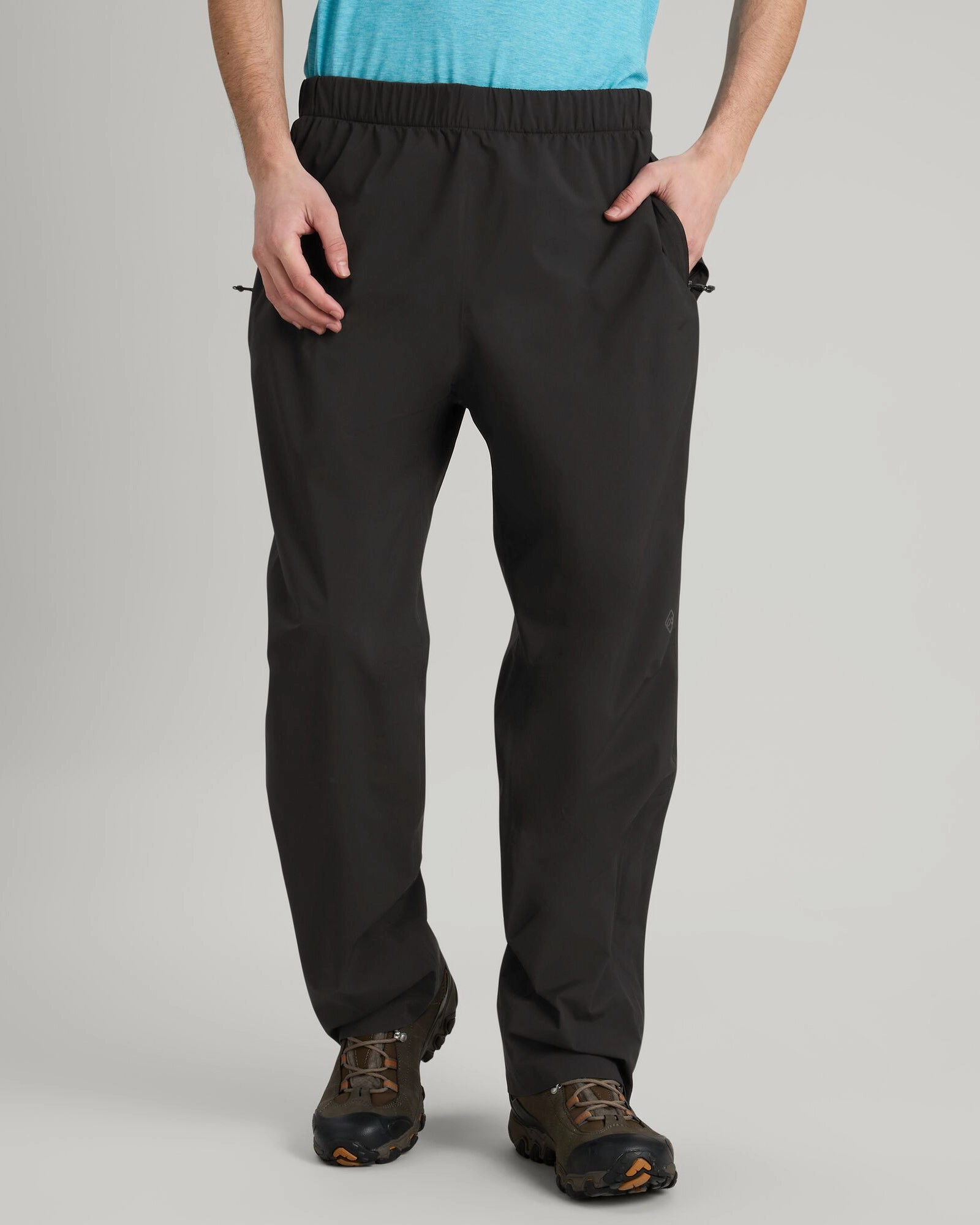 Cozy Style Sport Ready Men's Trailhead Stretch 2.5-layer Rain Pants - Black Stingray