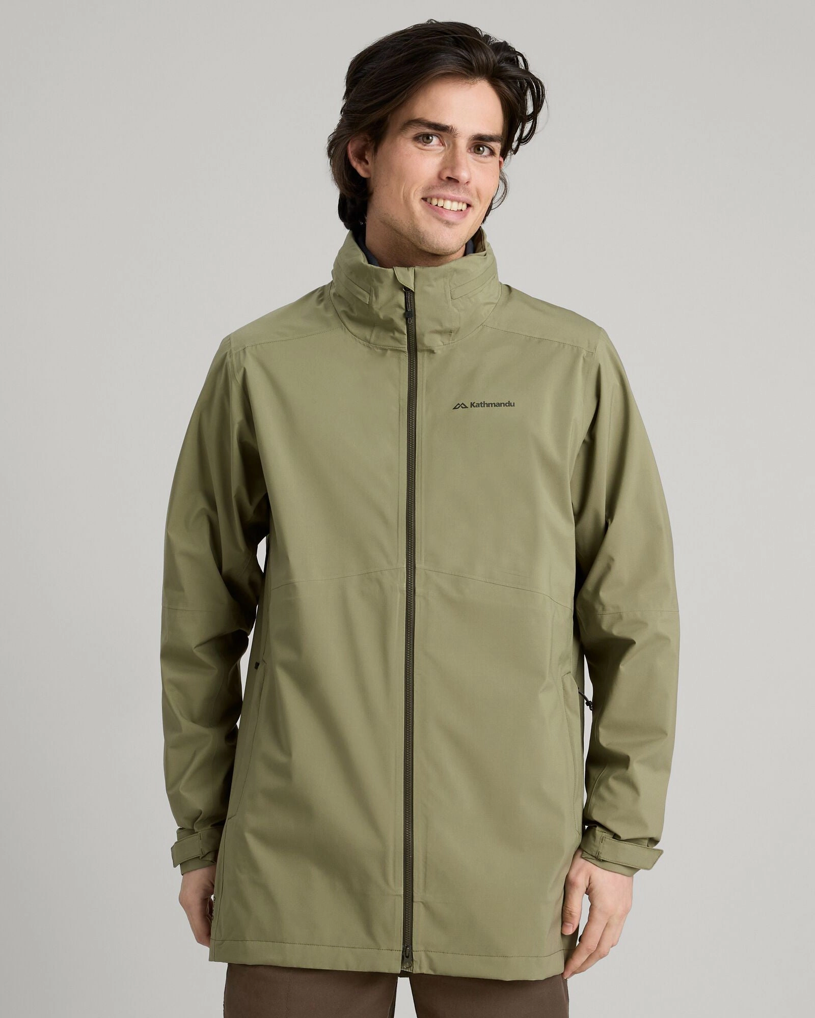 Men's Trailhead Stretch 2.5-layer Rain Parka - Beech Silicone Grip Trim Rugged Comfort
