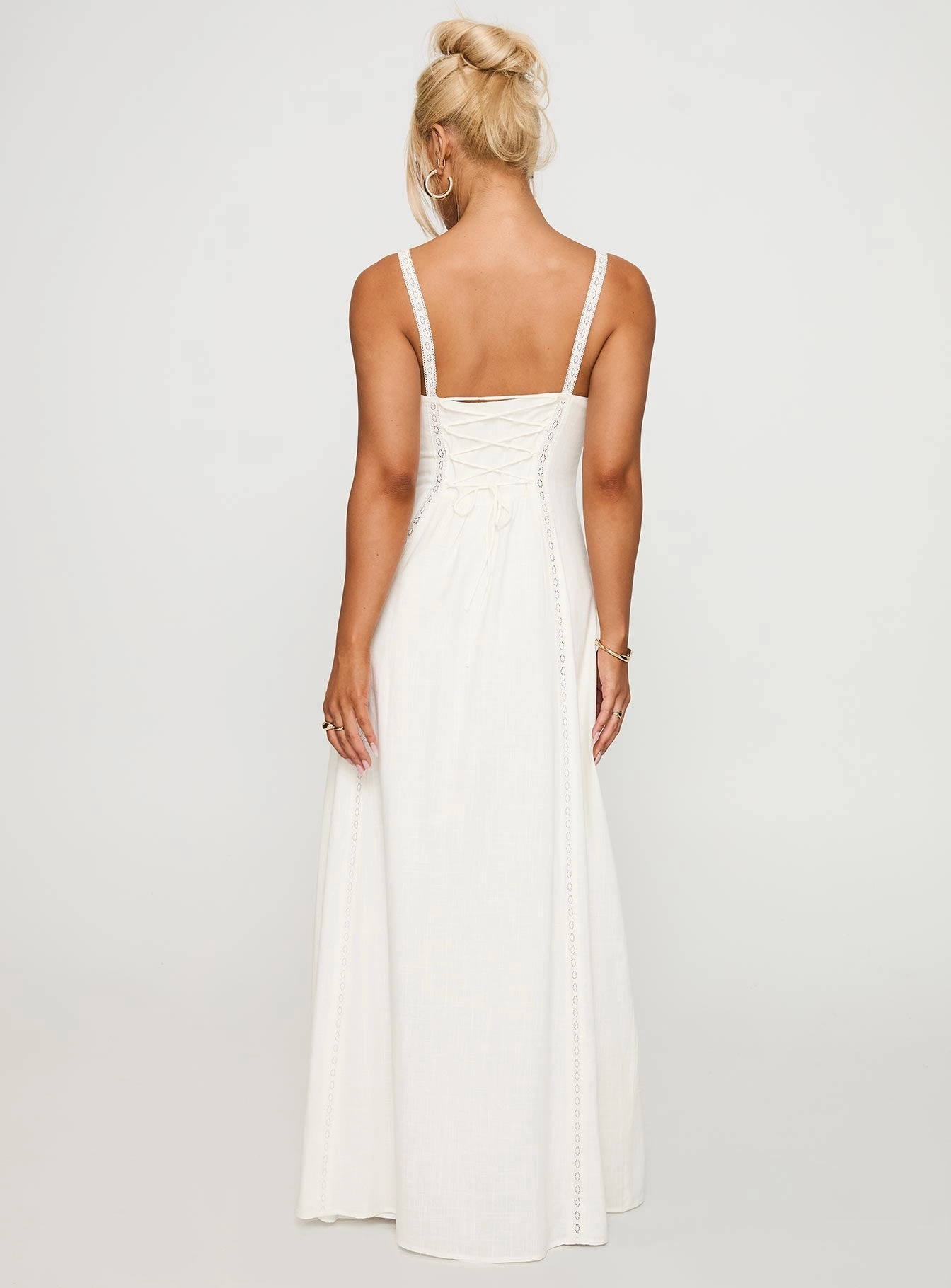 Mercie Maxi Dress White Soft Weave Calm Touch