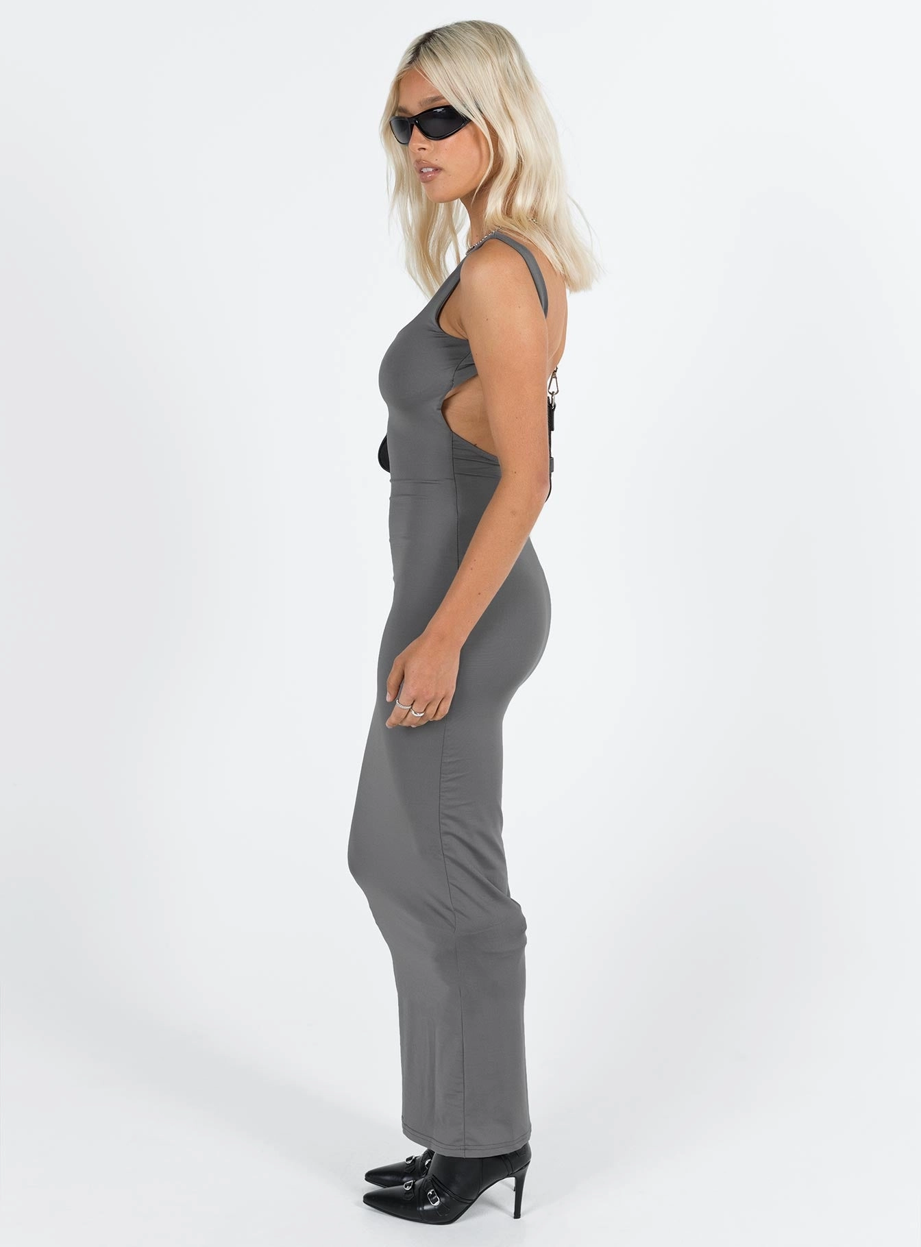 Photo Glow Classic Layers Merlino Maxi Dress Grey