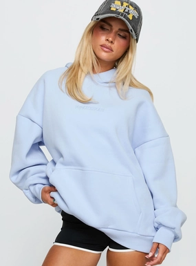 Princess Polly Hooded Sweatshirt Cornflower Sporty Edge