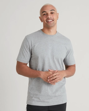 KMD Solid Men's Short Sleeve T-shirt - Light Grey Marle AllDay Comfort