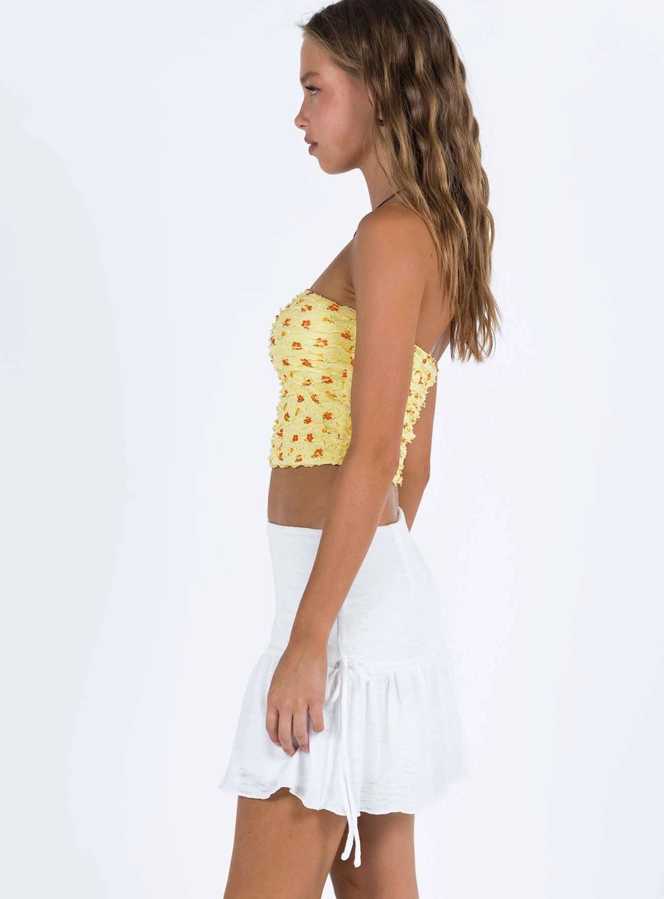 Sleek Styling Mid Morning Mini Skirt Ivory