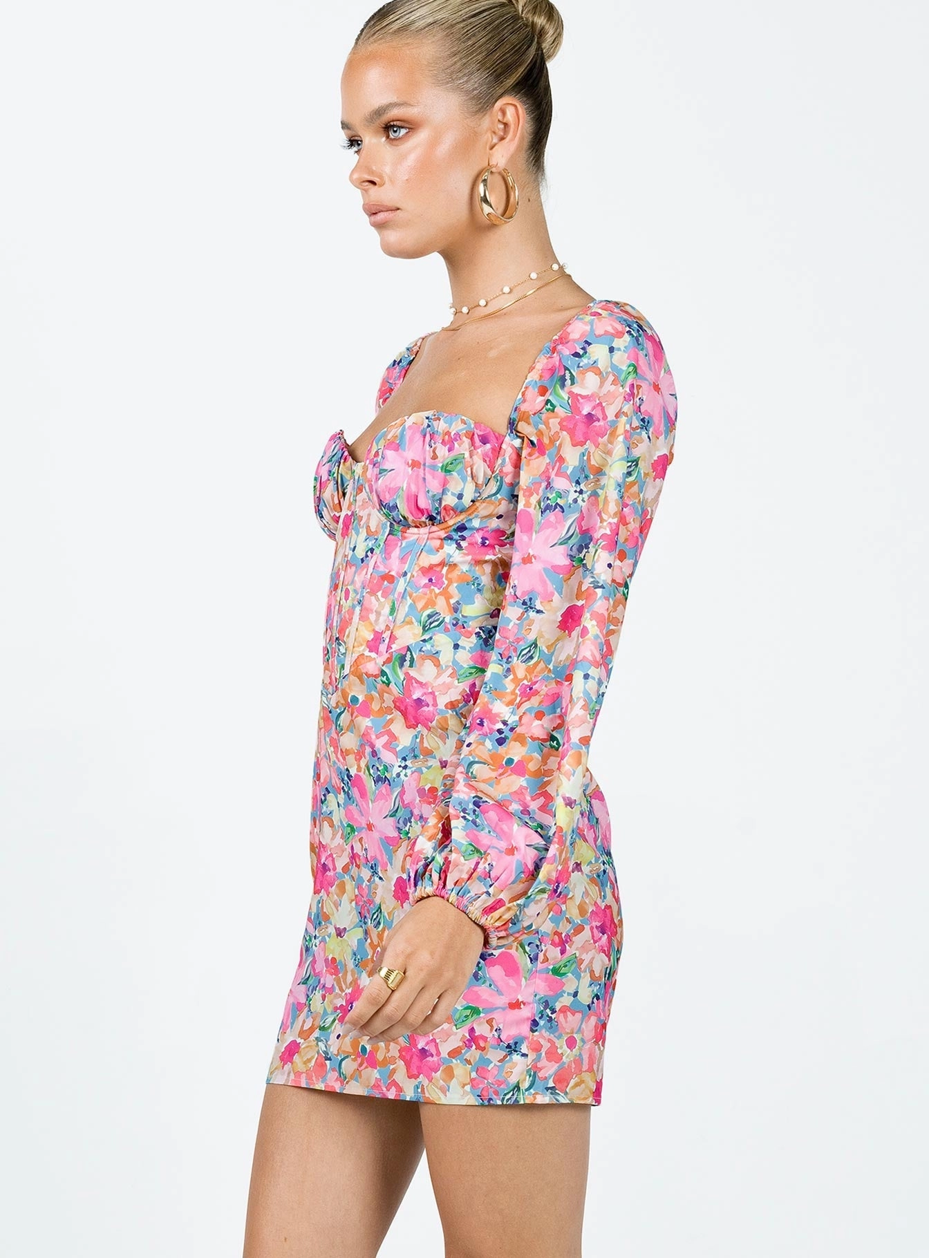 Laurie Corset Mini Dress Multi Satin Grace Evening Look
