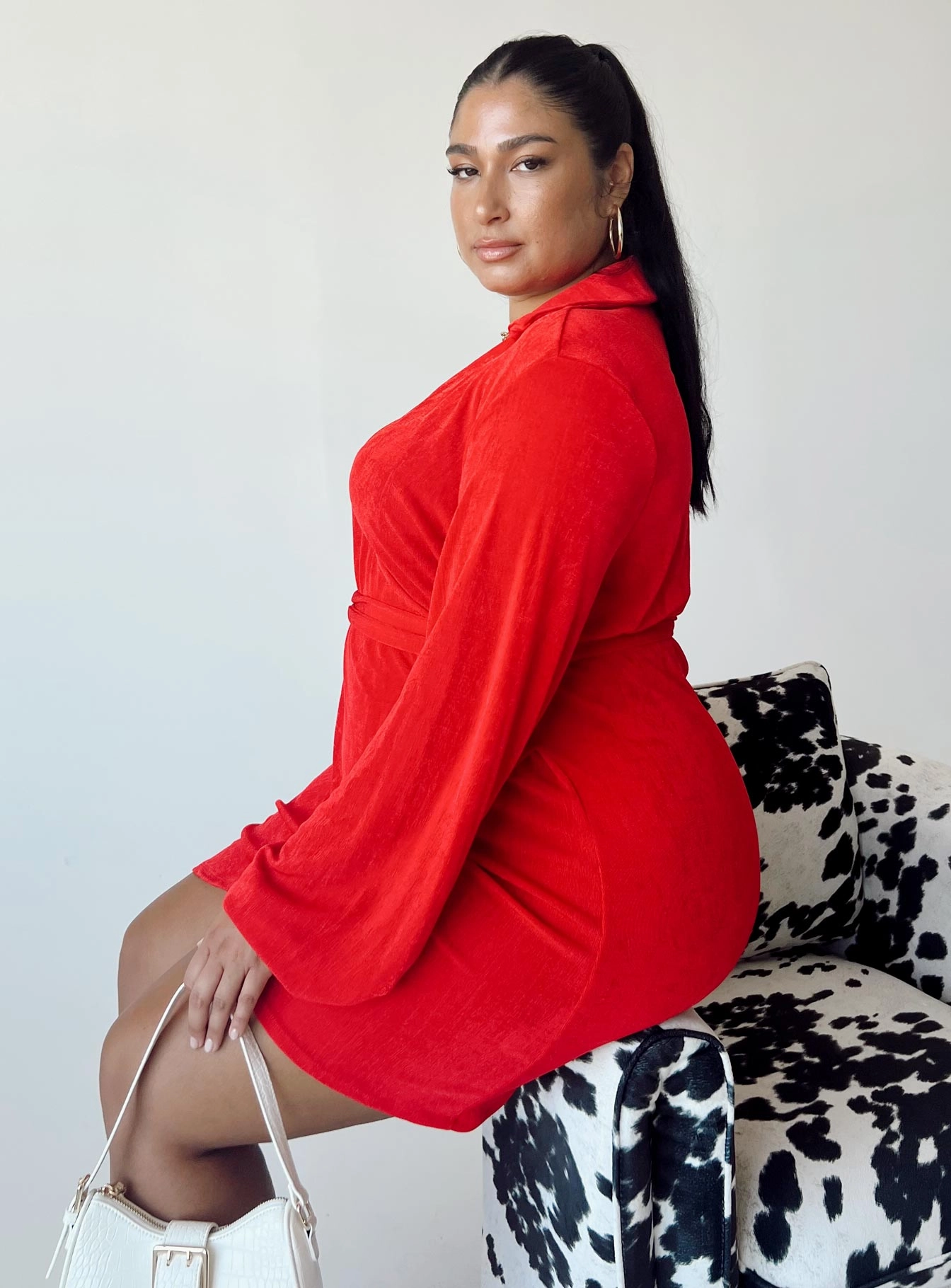 Blush Shade Party Time Mini Dress Red Curve