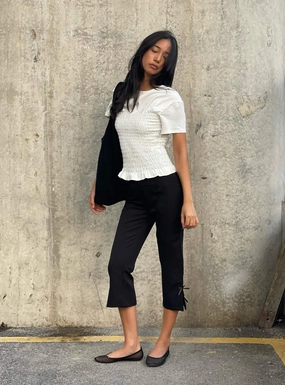 Mignonette Capri Pant Black No Chafe Fashion Layer
