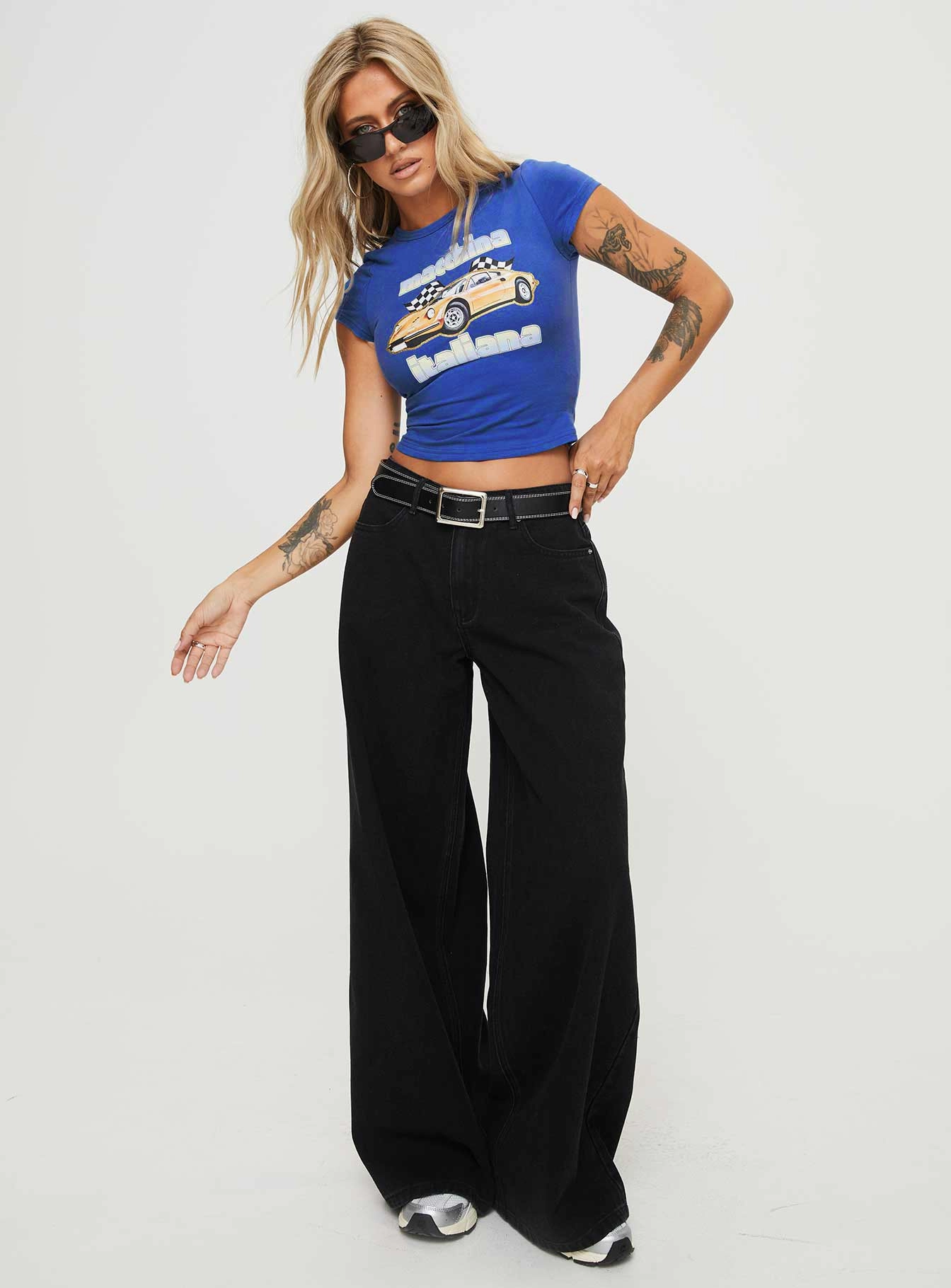 Naylor Mid Rise Wide Leg Jeans Washed Black Denim Petite Neutral Daily Wear Compact Weave Technology
