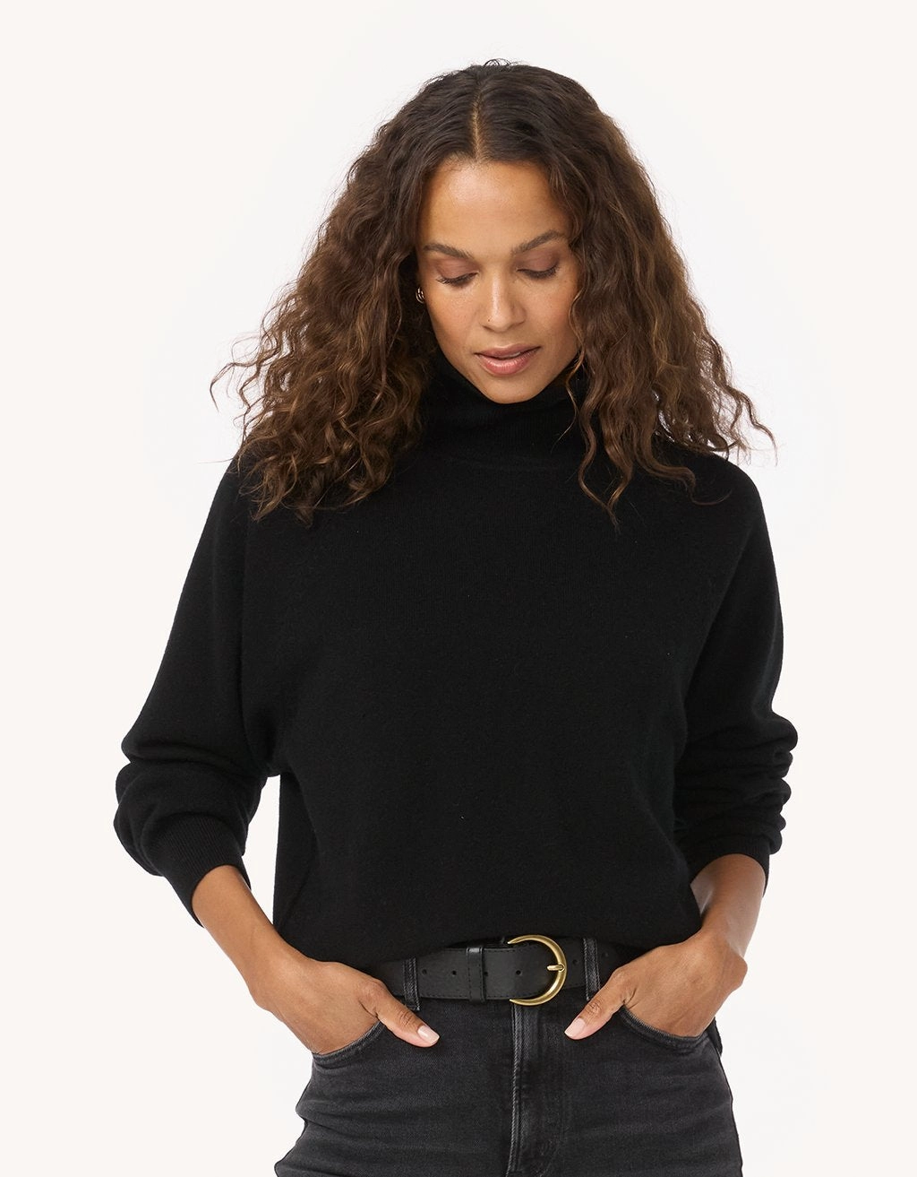 Unsubscribed Everyday-Weight Cashmere Raglan Turtleneck Classic Layer