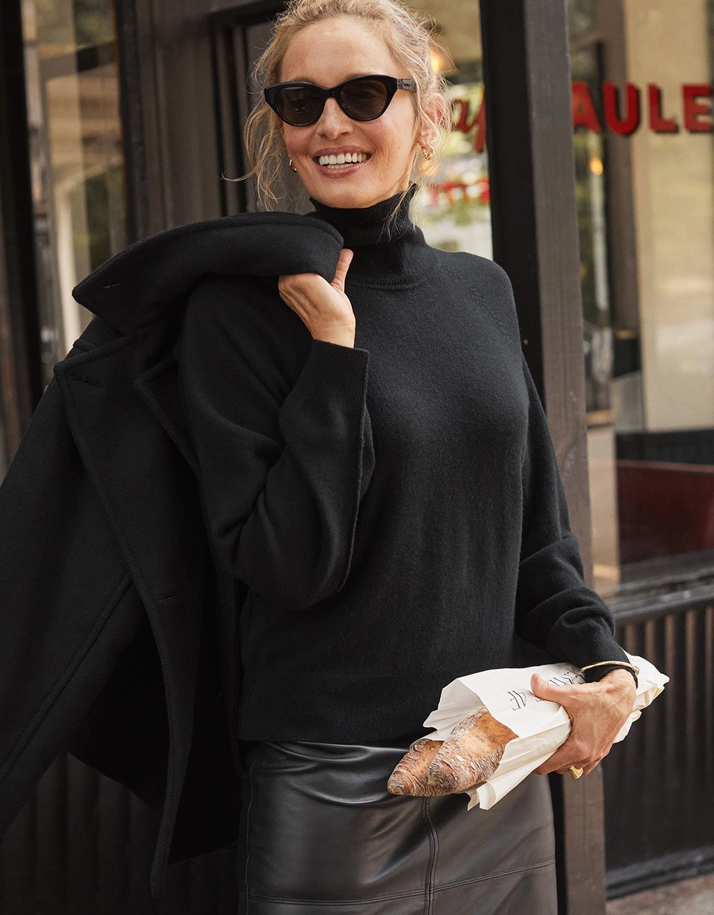 Unsubscribed Everyday-Weight Cashmere Raglan Turtleneck Performance Ready