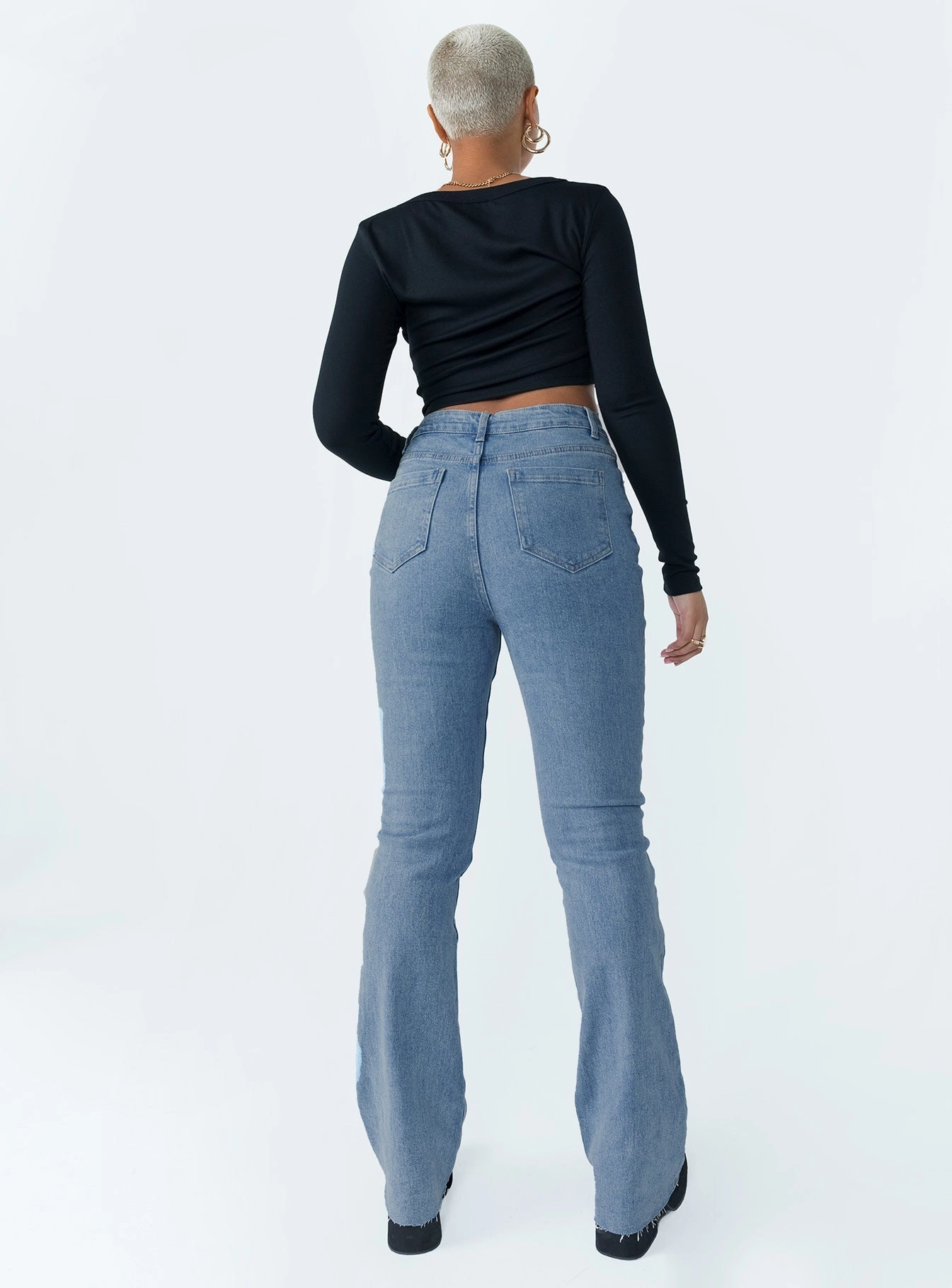 Mish High Rise Flare Jean Denim Traveler Gear Sustainable