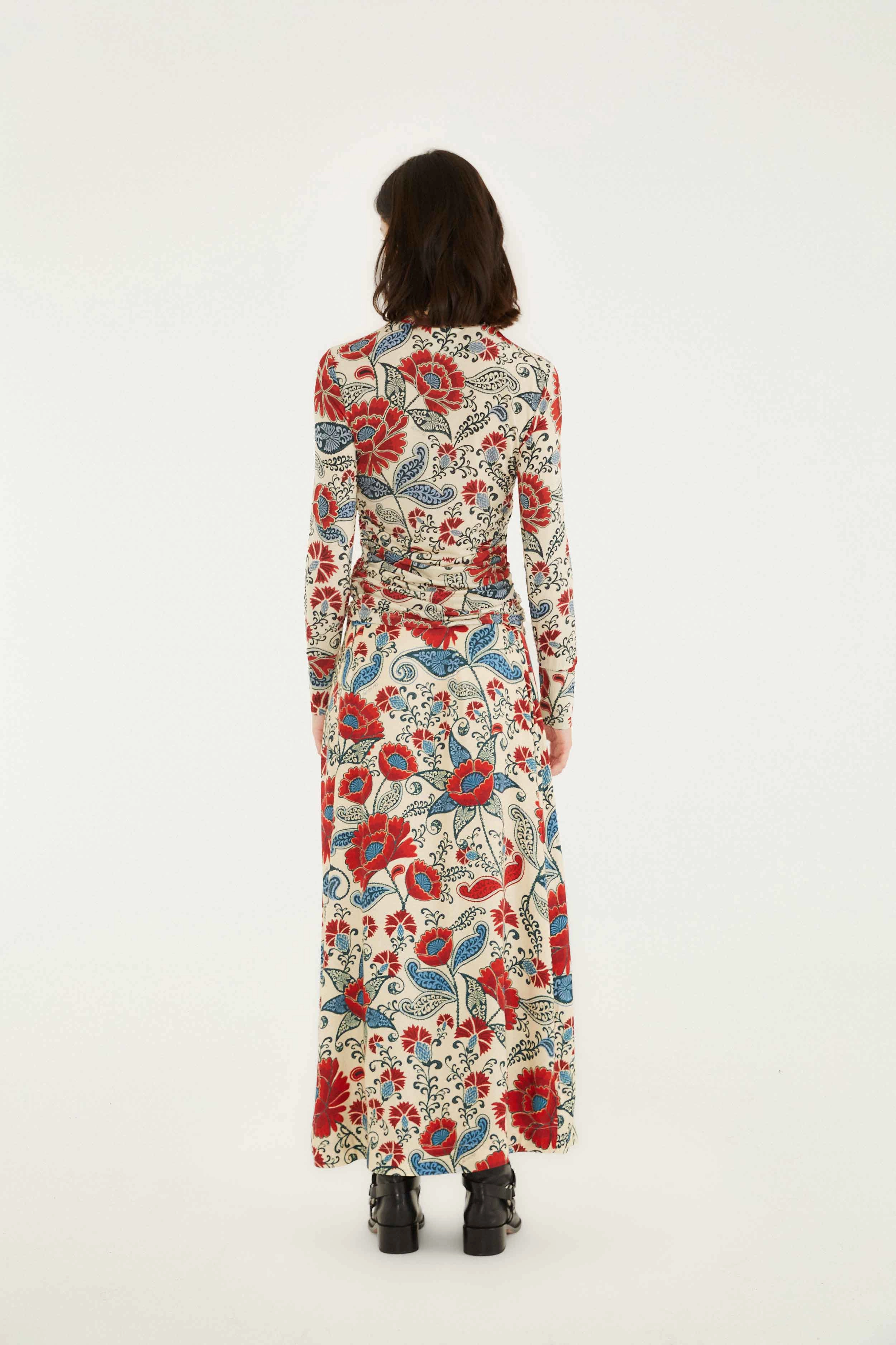 Wrap Front Modern Tones Sand Francesca Lenzing? Ecovero? Viscose Maxi Skirt