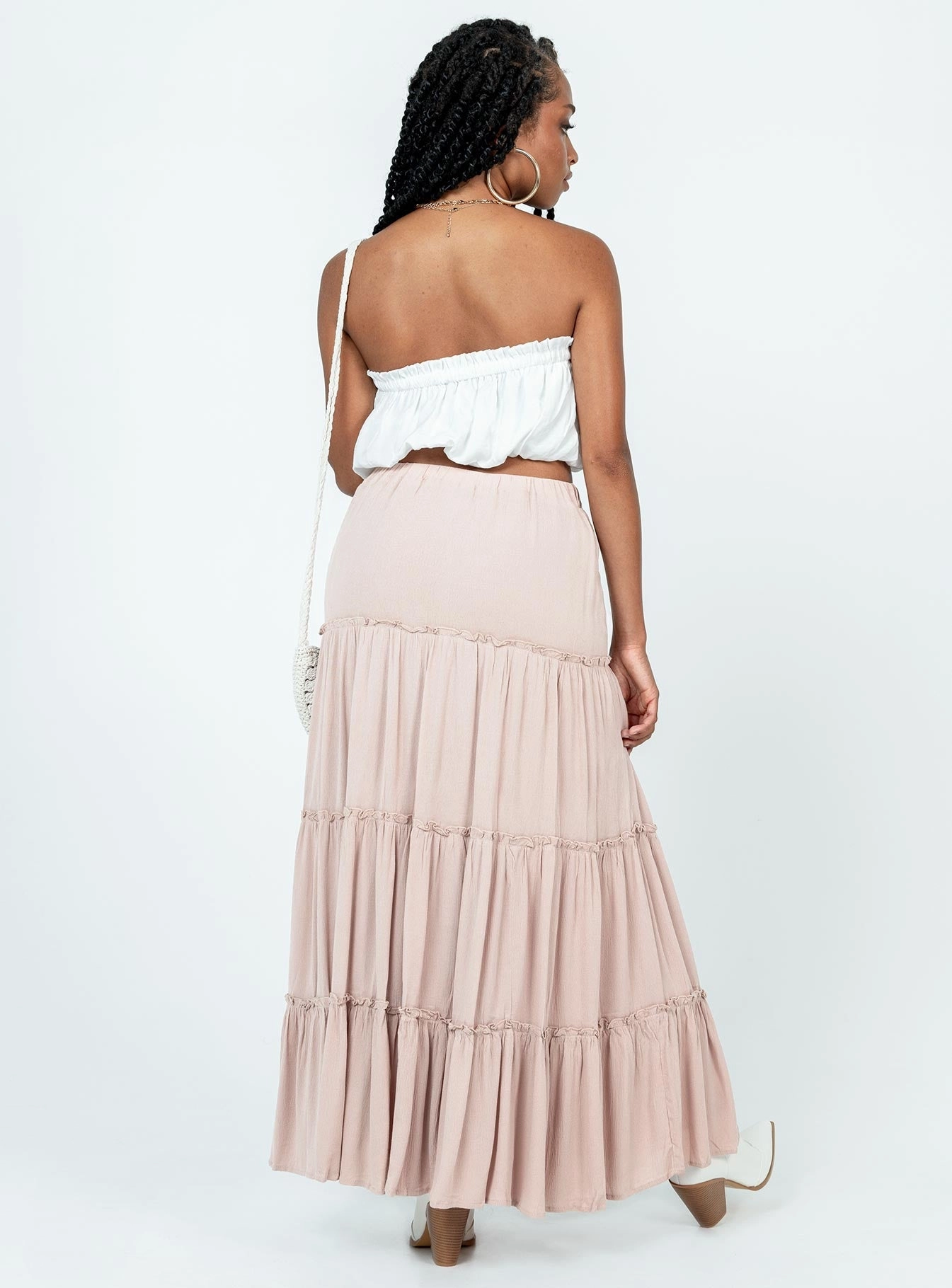 Miriah Maxi Skirt Beige Relaxed Style