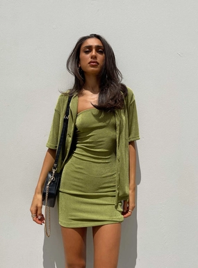 Fitted waist Travel piece Misha Set Green