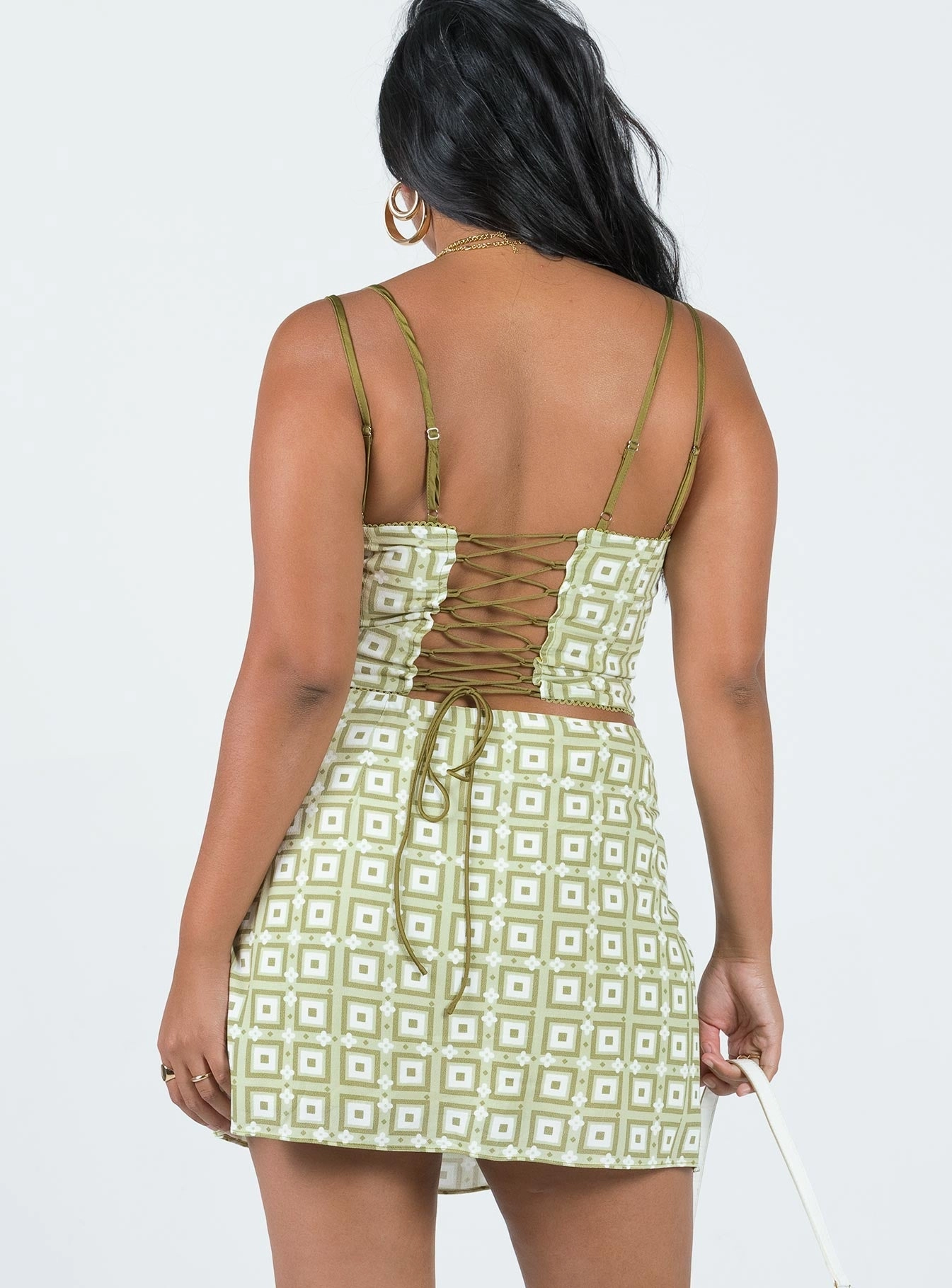 Misuraca Mini Skirt Multi lace accents