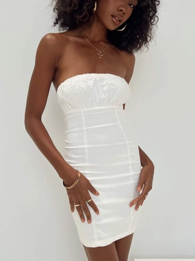 Mitra Mini Dress White Chilly Comfort MoldResistantTexture