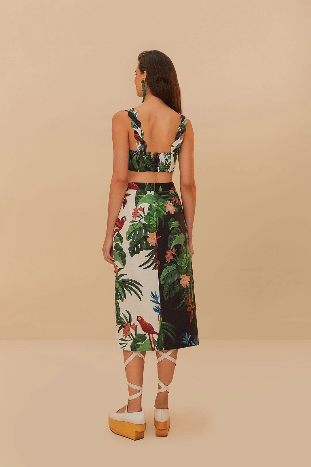 Easy Layer Summer Outfit Mixed Midnight Macaw Fiesta LENZING? ECOVERO? Euroflax? Midi Skirt