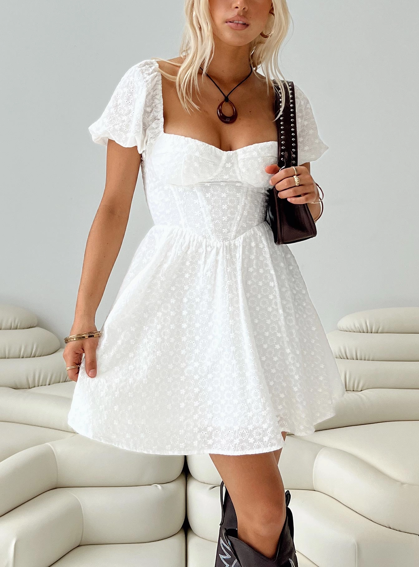 Dreamy Simplicity Love Blend Darso Mini Dress White