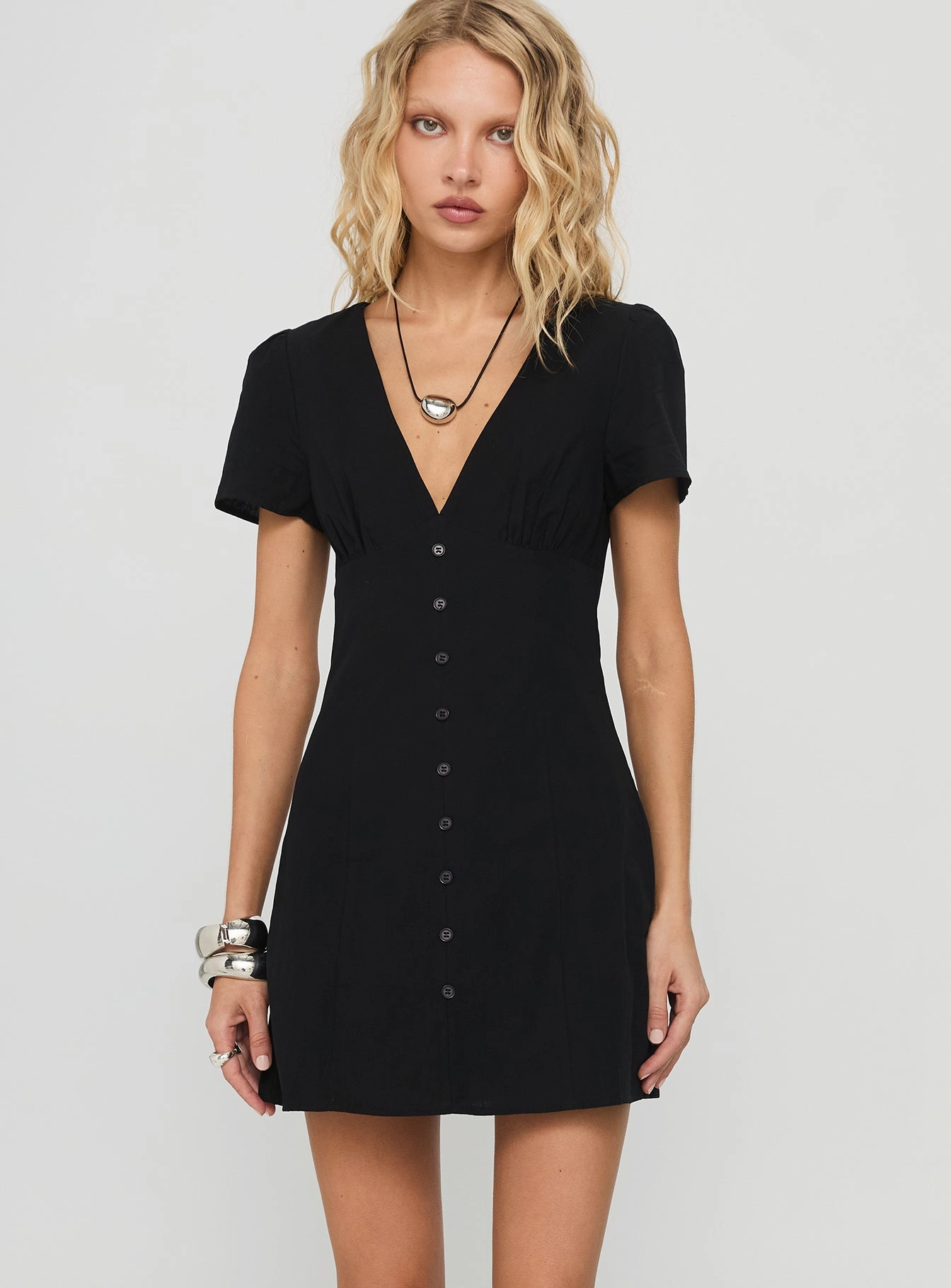 Loveliness Playsuit Black Smooth Curve Everyday Piece