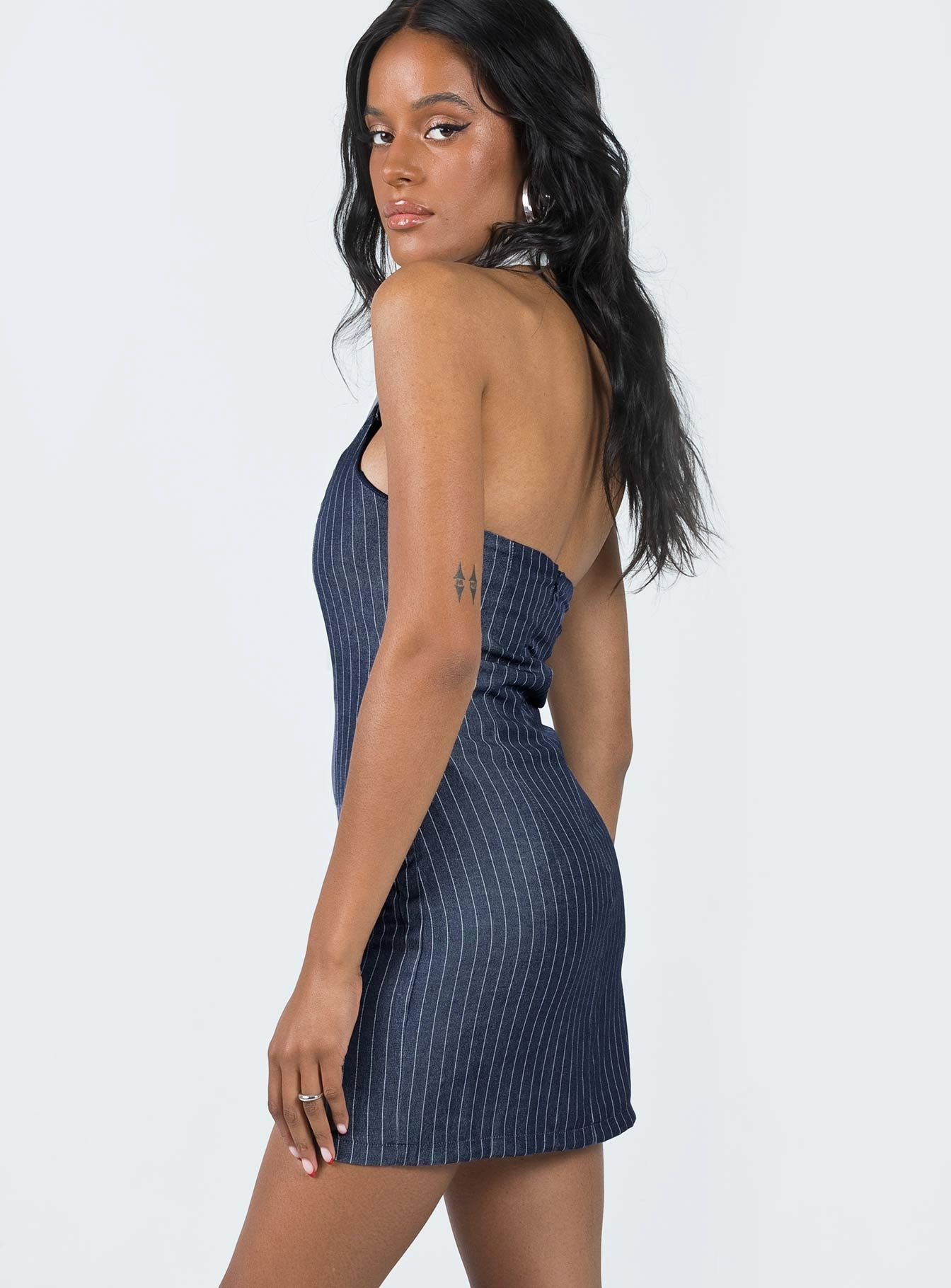 Natural Layers Lanie Mini Dress Navy / White