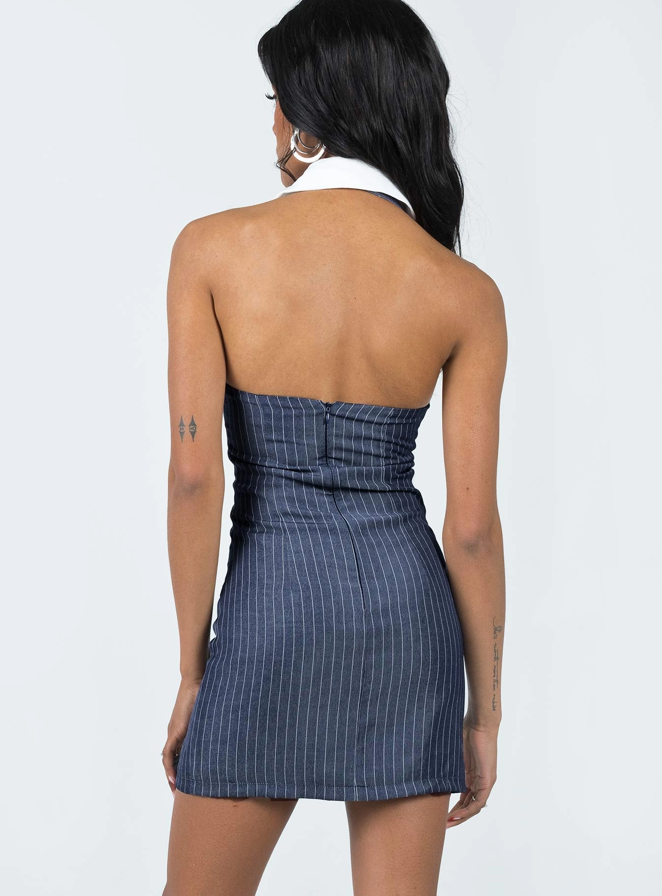 Lanie Mini Dress Navy / White Urban Motion Sharp Edge
