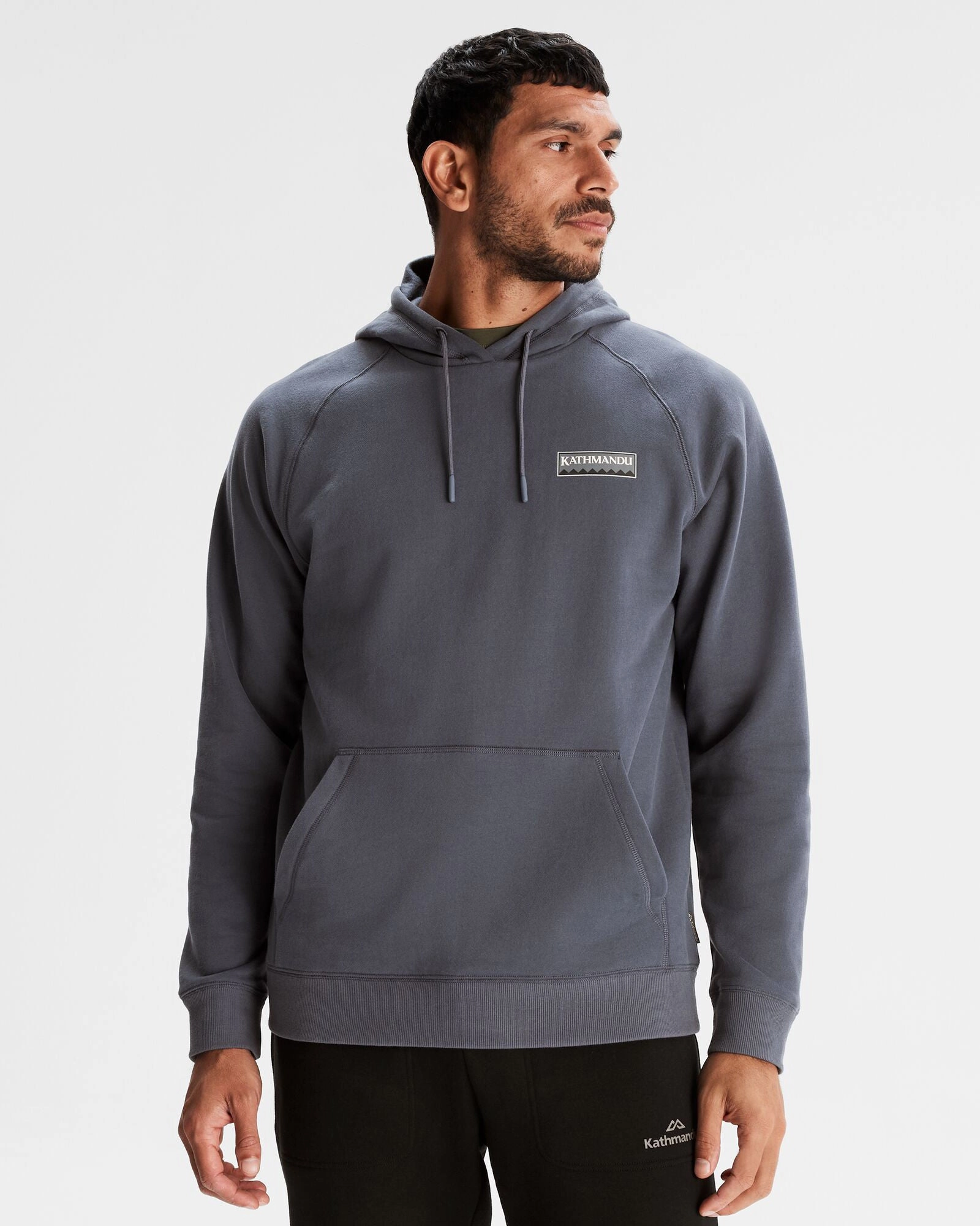 Men's Heritage Logo LT BB Hoodie  - Mid Navy Breathable touch Low Impact Production