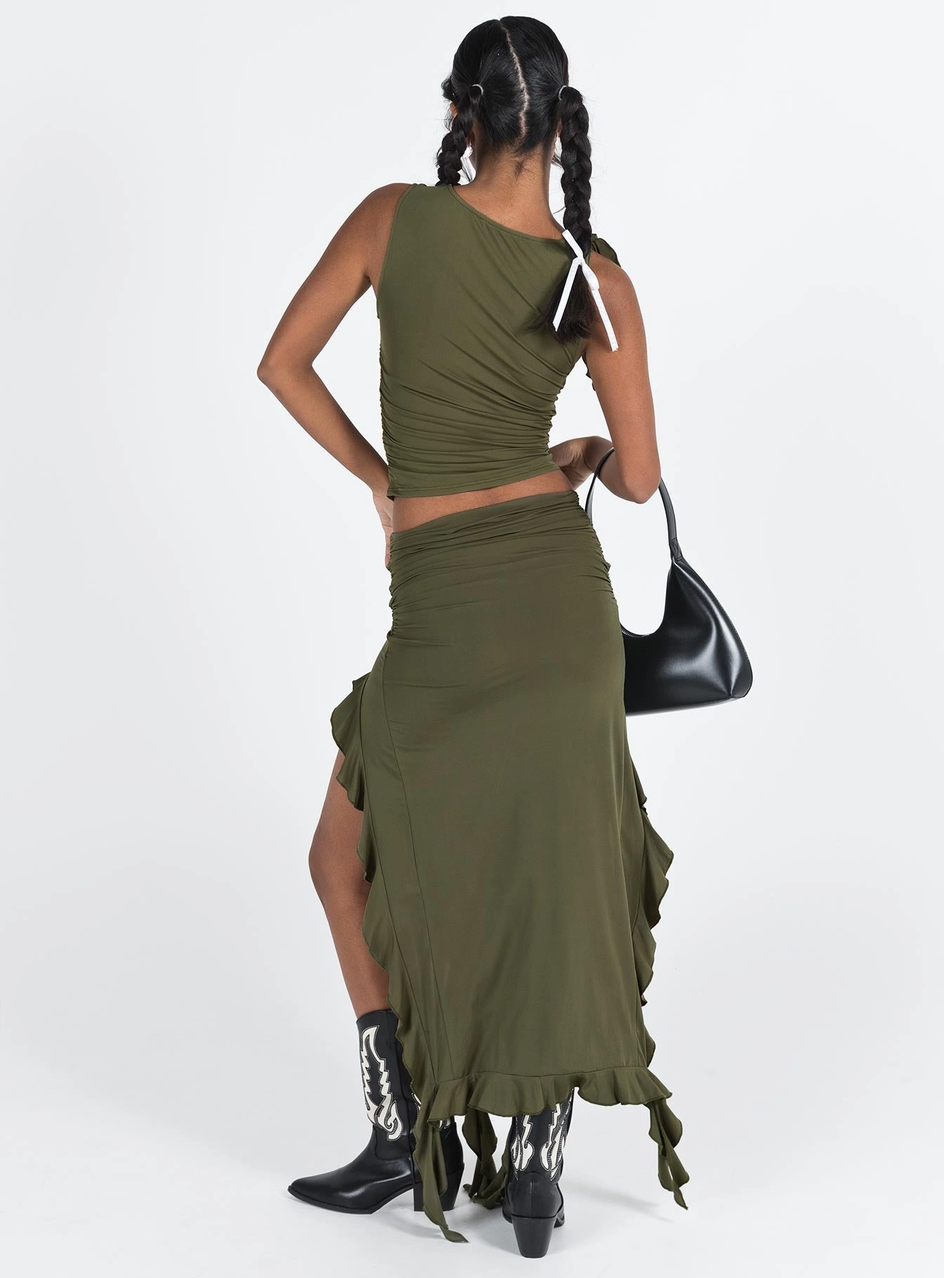 Soft Motion Rendezvous Maxi Skirt Olive