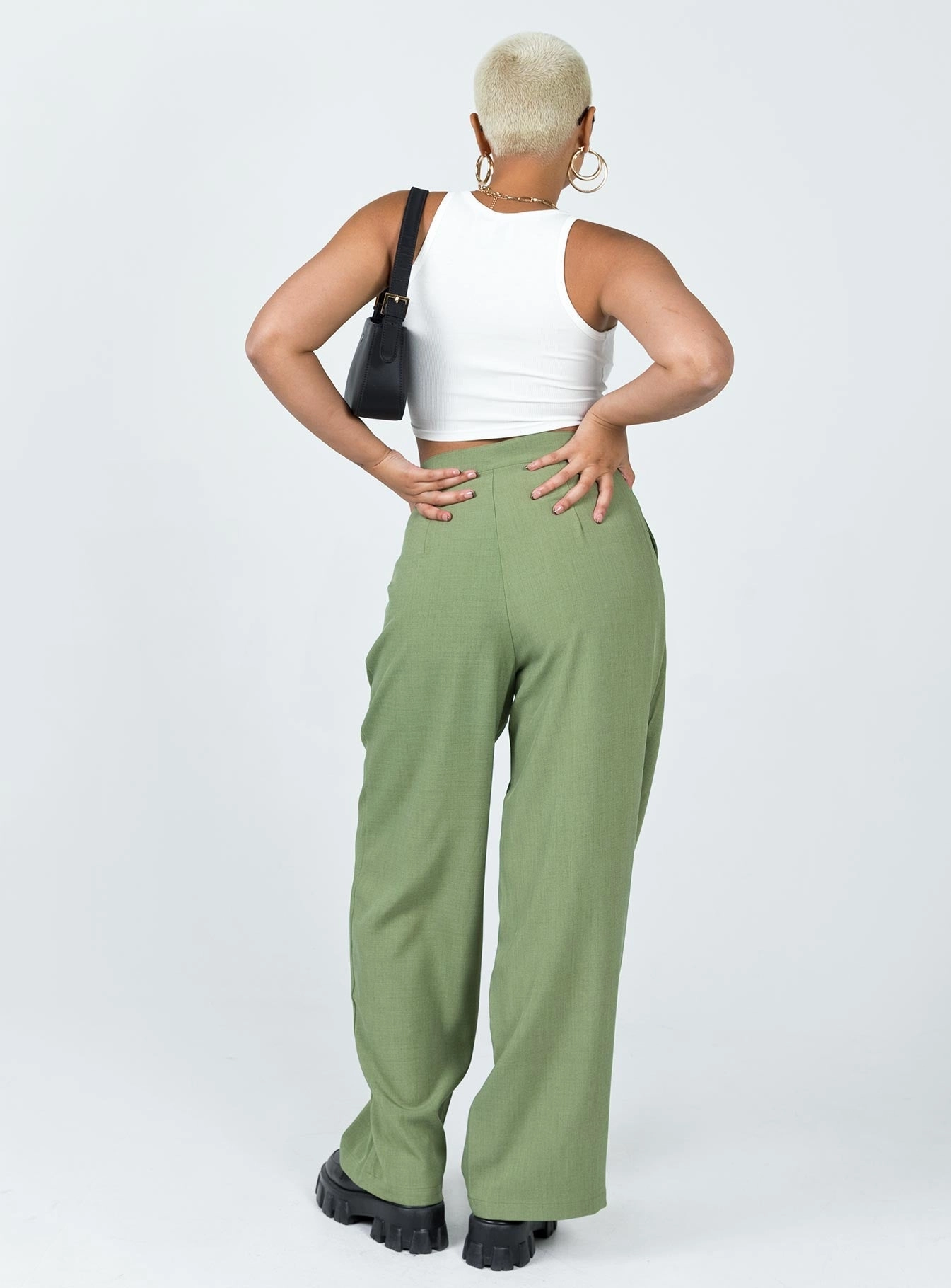 Lightweight Material Polyester fabric Lovilla Pants Green