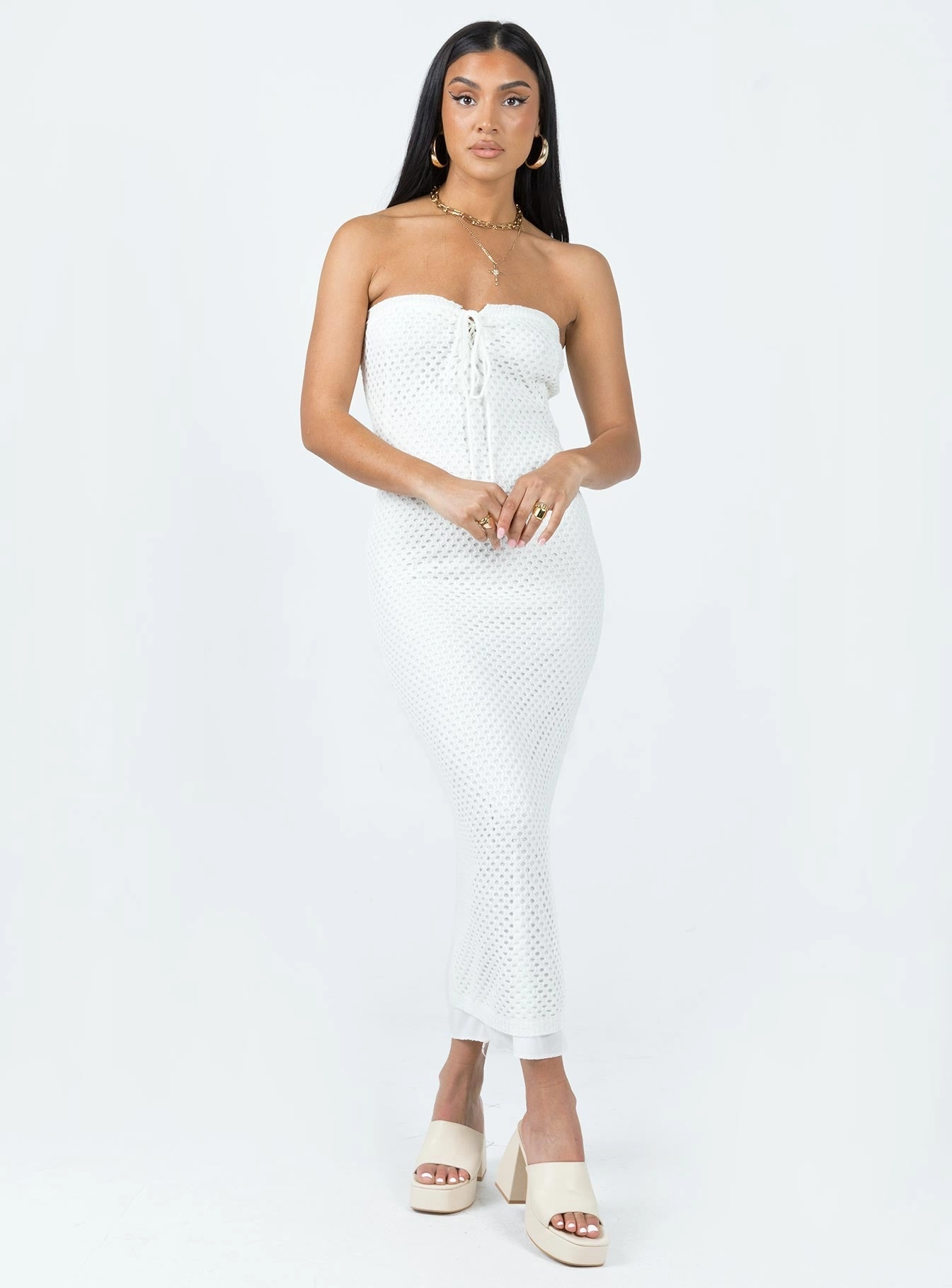 Evening Classic Mollen Maxi Dress White