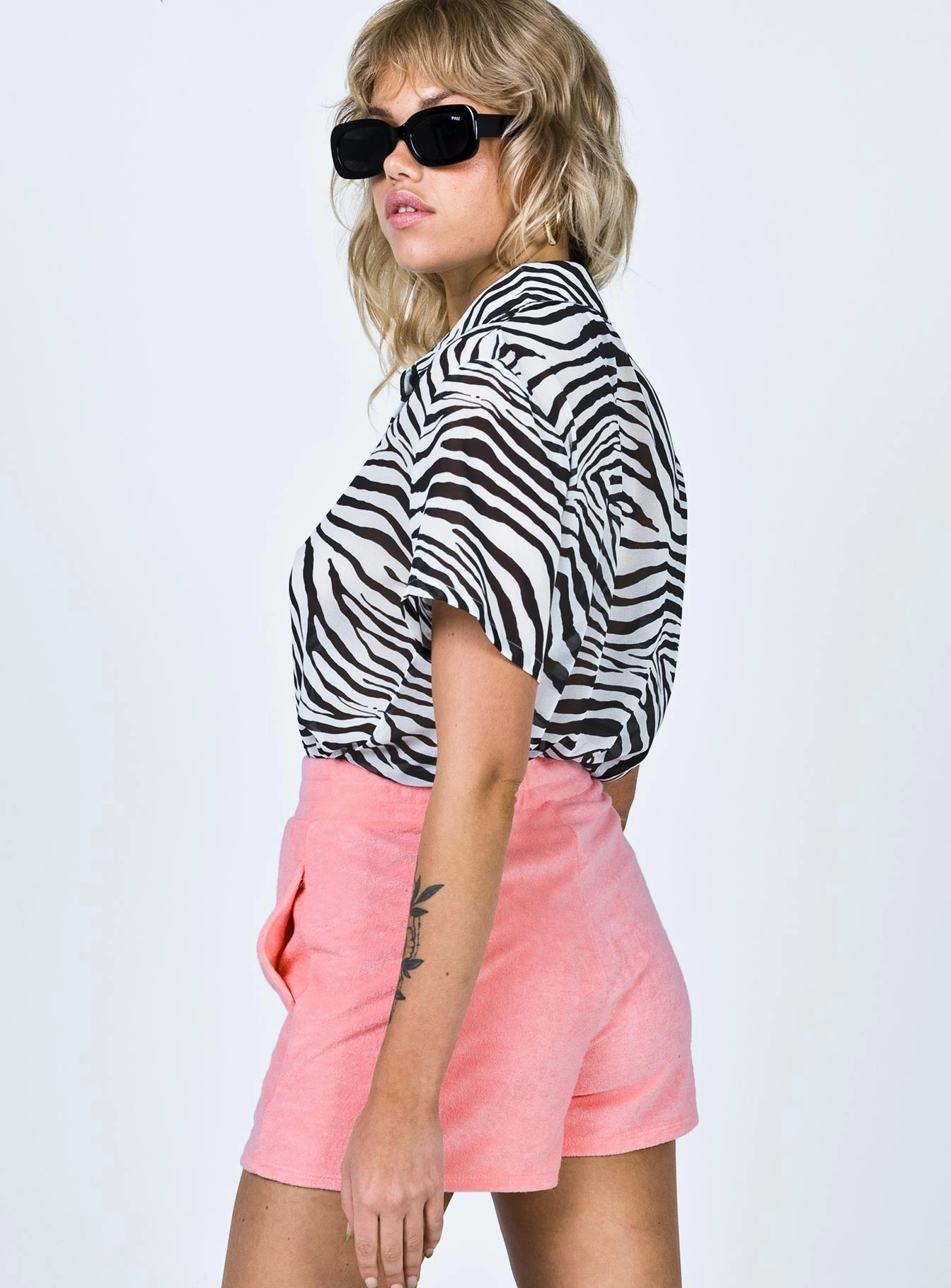 Morgan Shorts Pink Breathable Cut