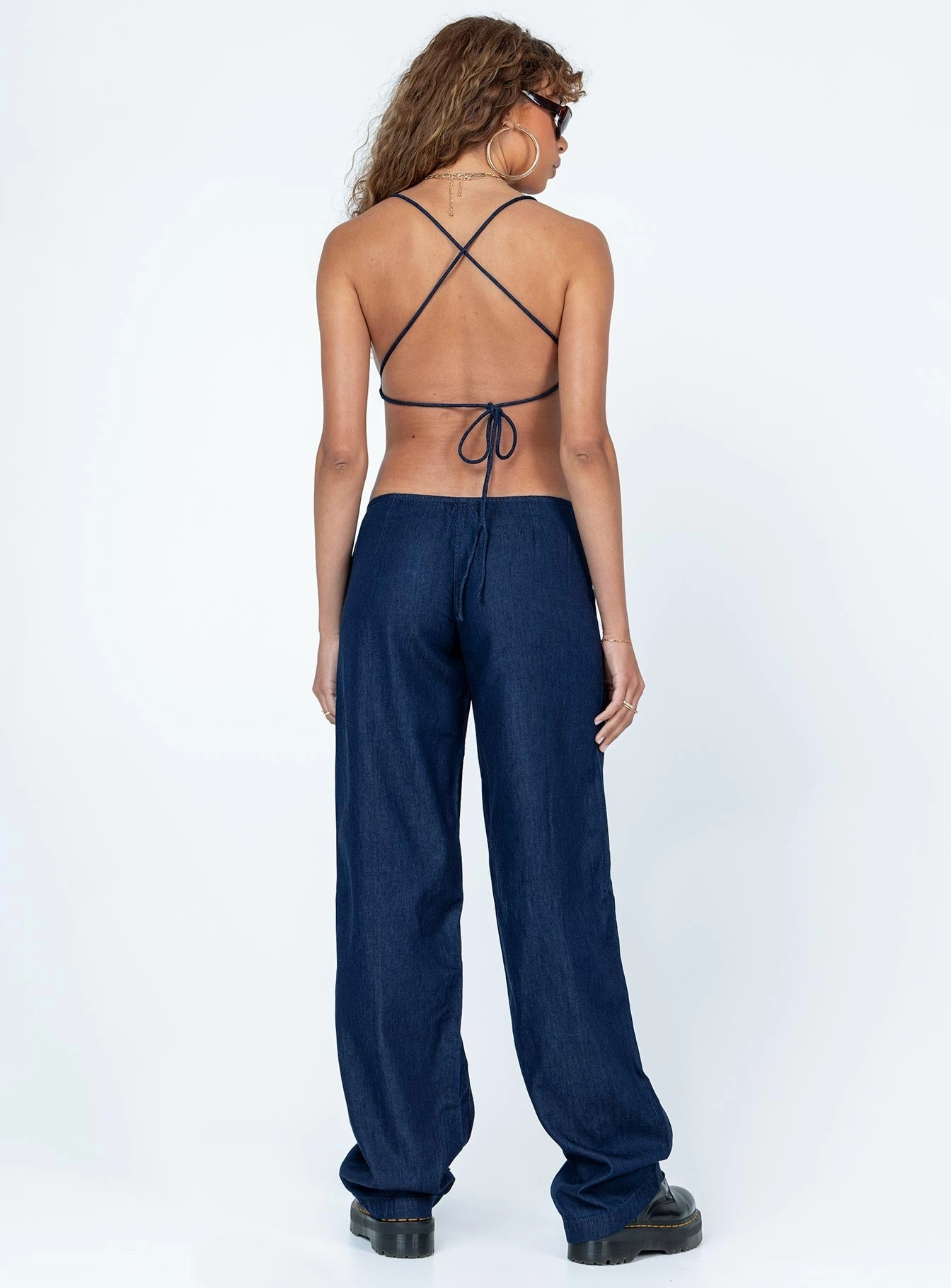 Training Wear RuggedDurability Motel Sedna Trouser Denim Blue