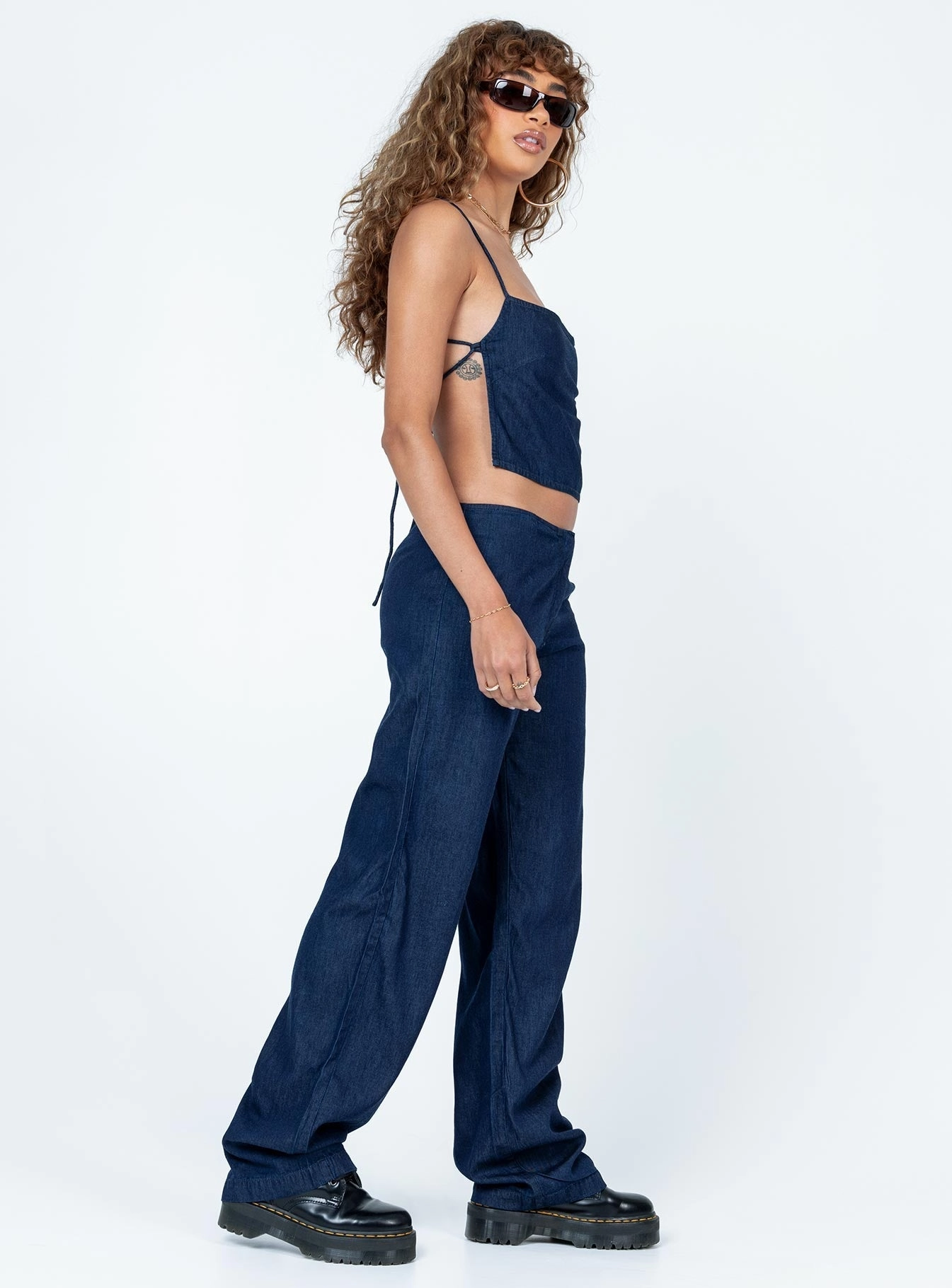 Motel Sedna Trouser Denim Blue windproof