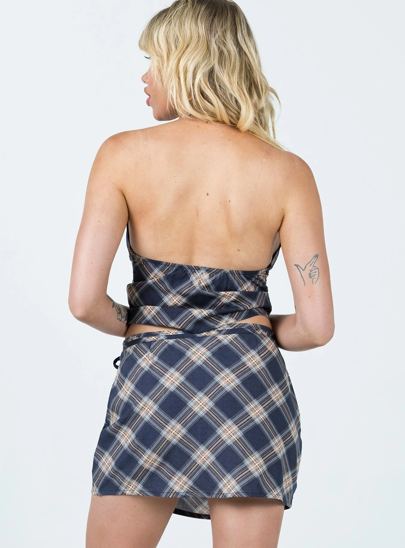 Quilted Texture Daily Style Motel Volta Skirt Black