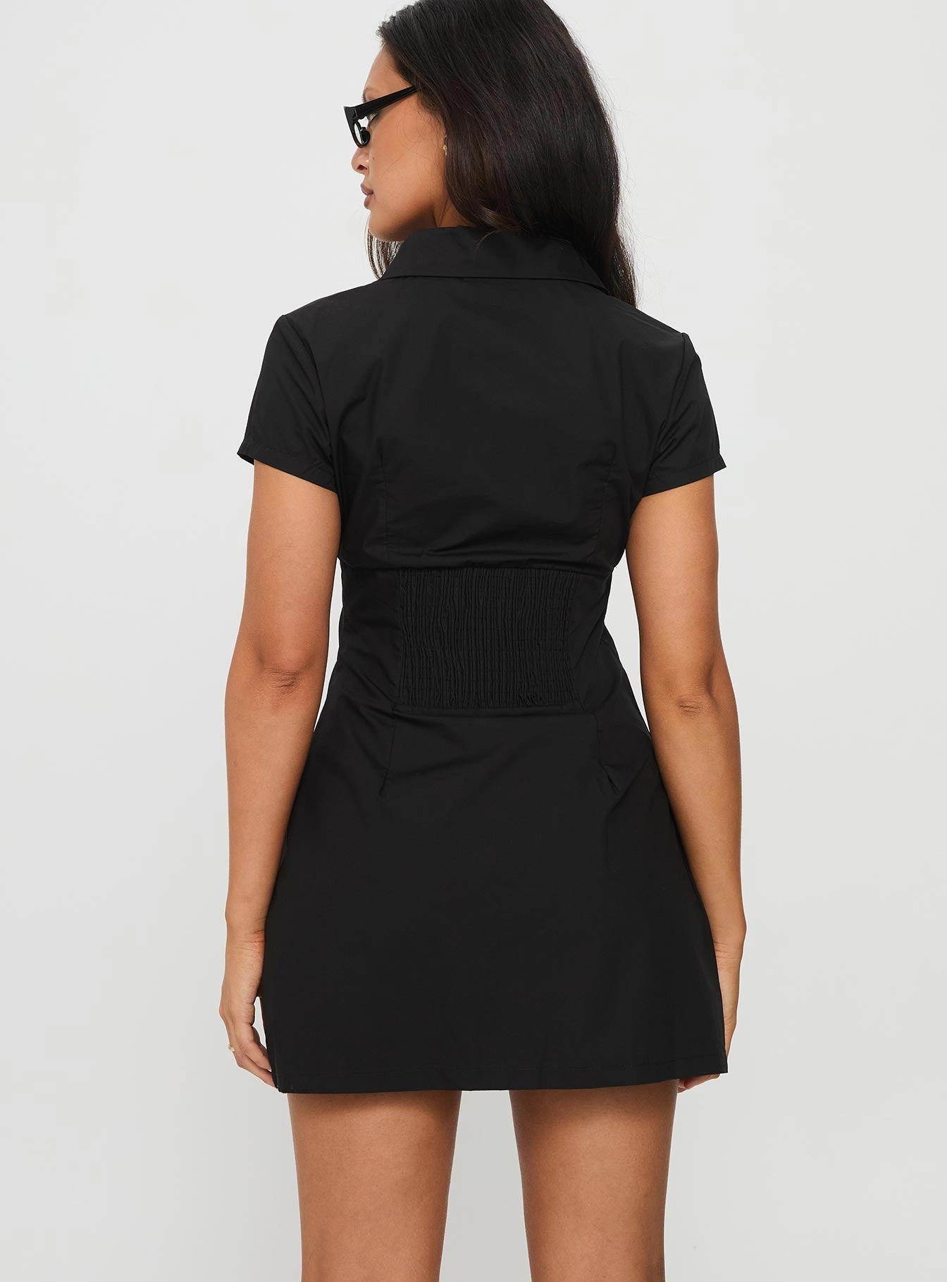 Motley Mini Dress Black Comfortable texture Soft color