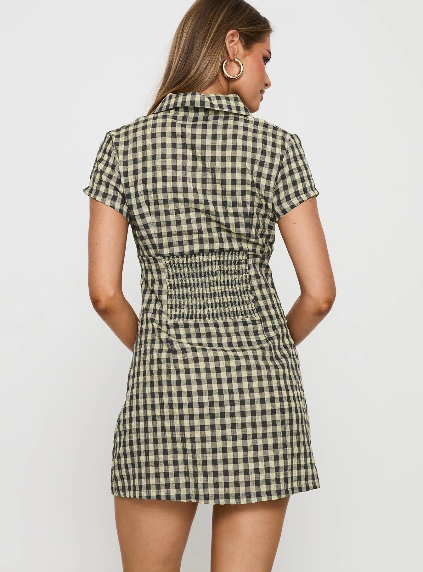 Motley Mini Dress Brown Check Simple Ease ReversibleStyle