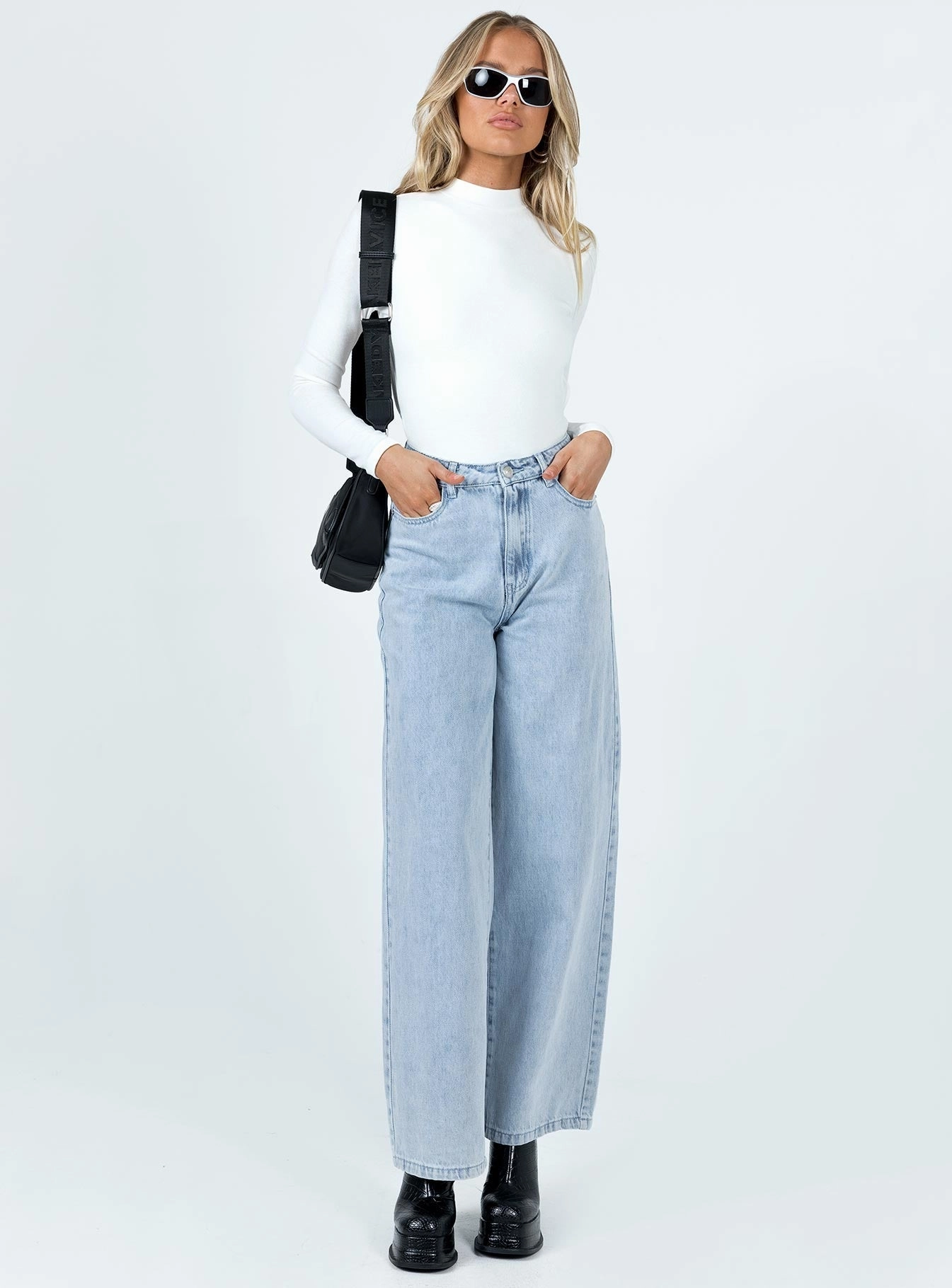 Creative Look Work Ready Lightweight Durable piece Willoby Wide Leg Jean Denim