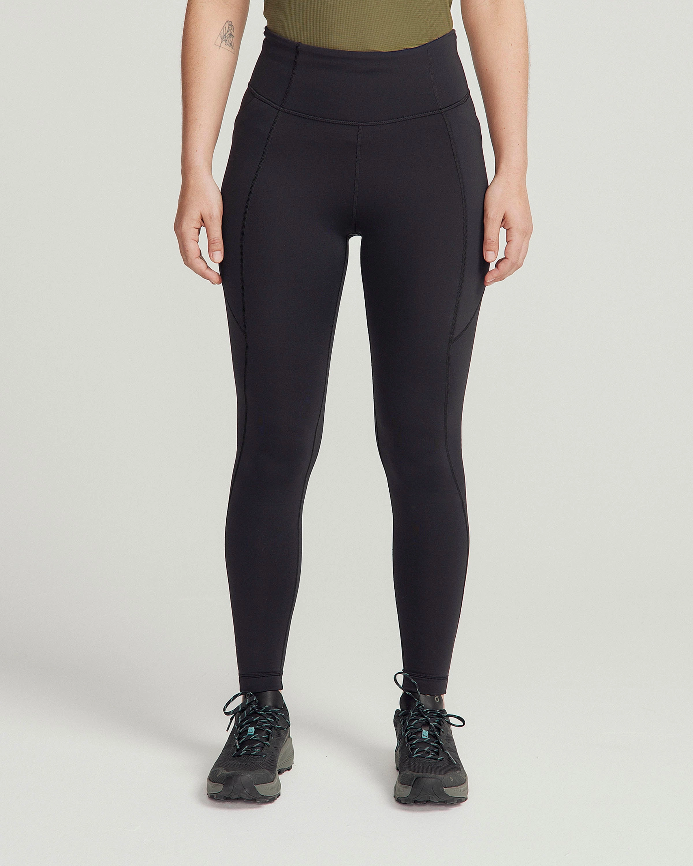 BreathableFabric Moisture Lock Technology Women's Seeker Winter Leggings - Black Stingray