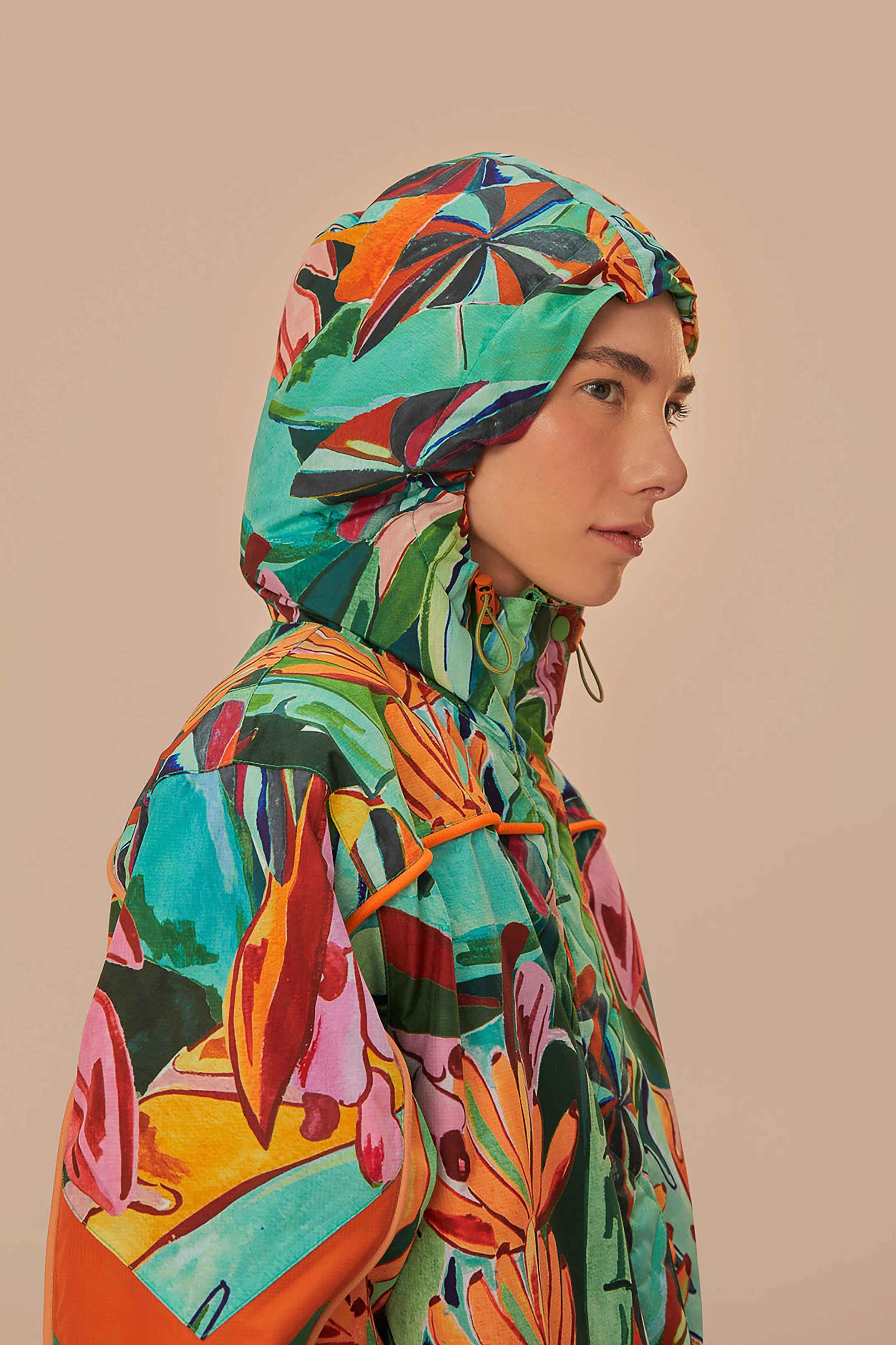 Chill Look Multicolor Banana Leaves Ski Jacket