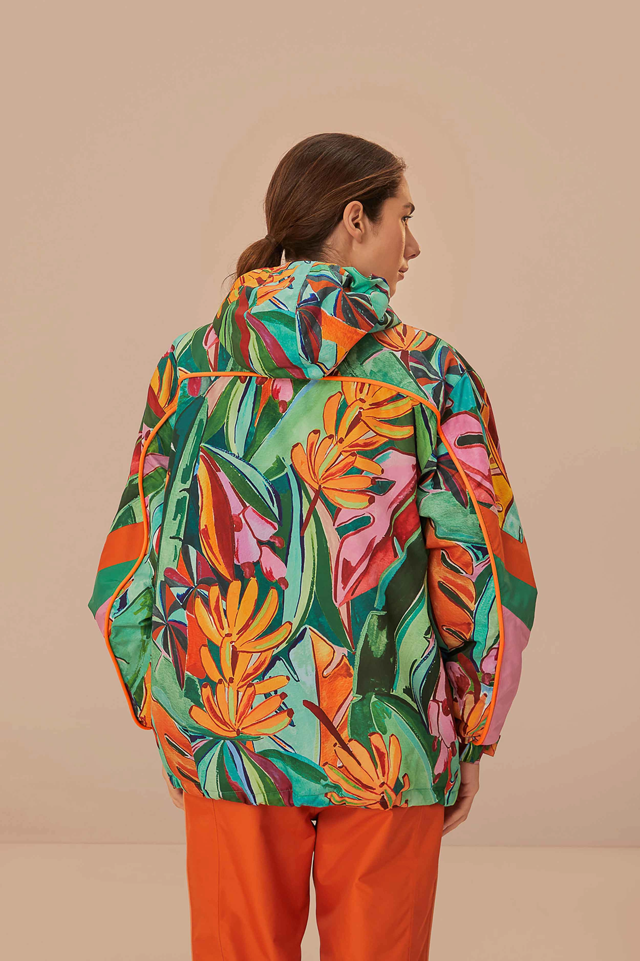All Season Performance Weave AntiPilling Finish Multicolor Banana Leaves Ski Jacket