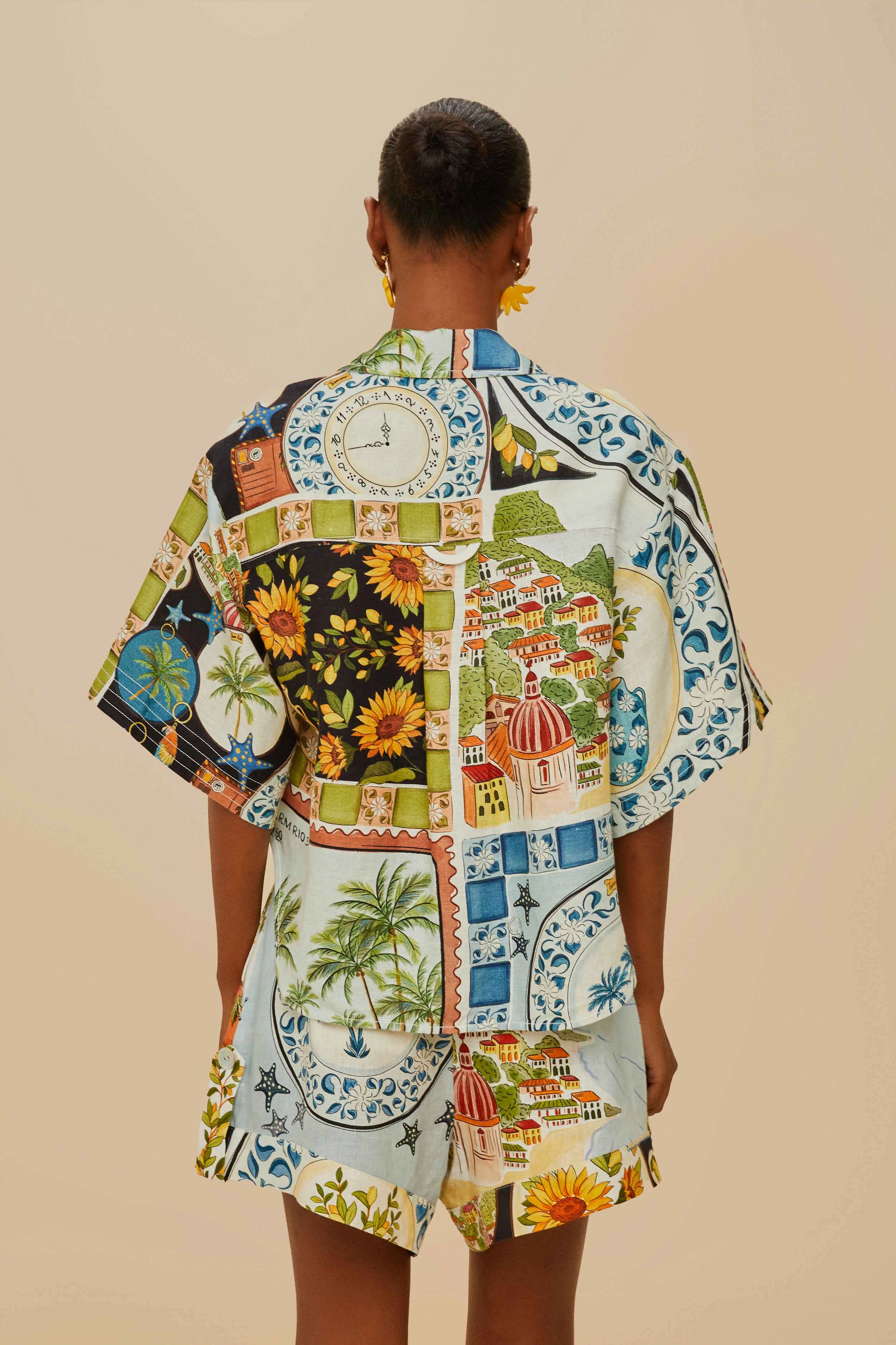 Multicolor Latin Trip Scarves Euroflax? Premium Linen Shorts All Purpose