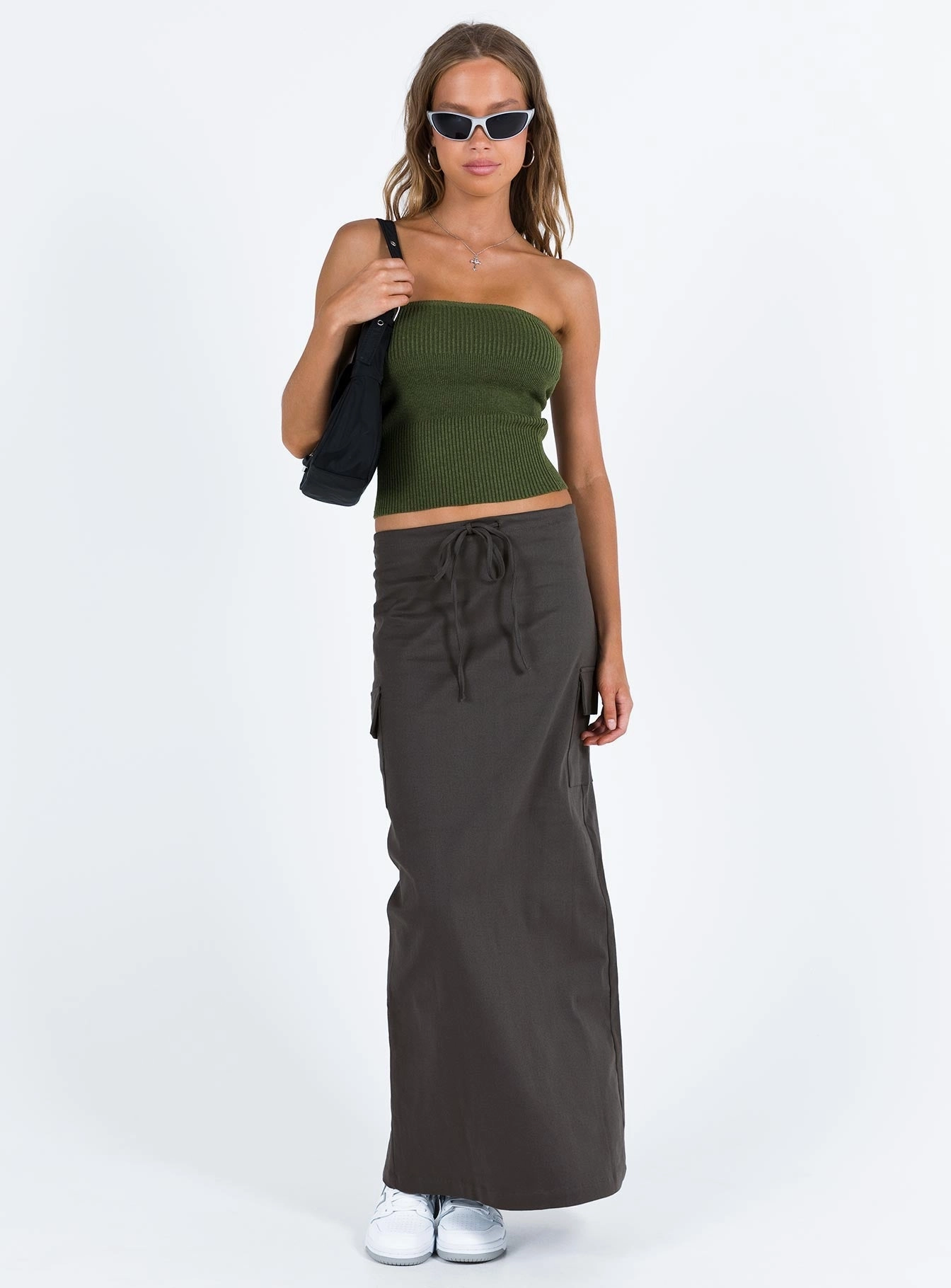 My Girl Maxi Skirt Slate Ethically Made Cozy Edge