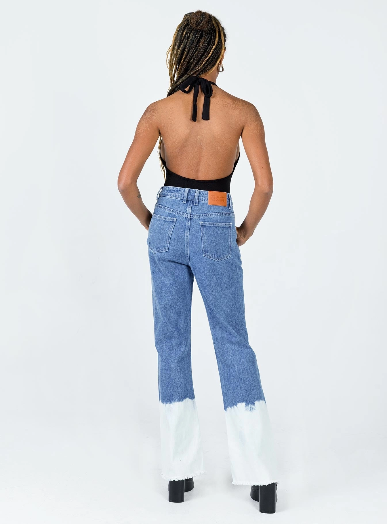 clean look Youth Style Office Wear Myrtle Mid Slouch Denim Jeans