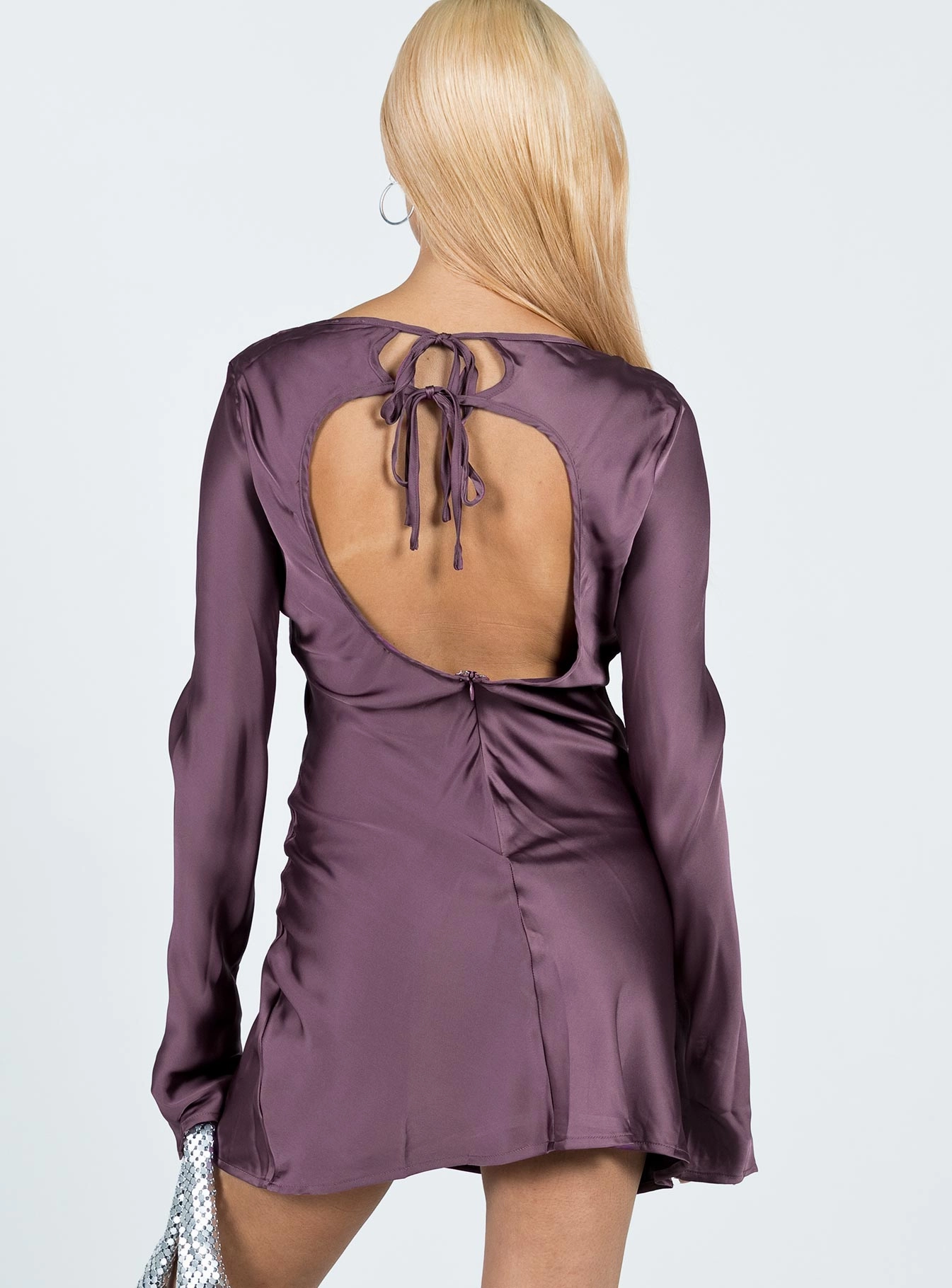 Namara Long Sleeve Mini Dress Purple Seasonal Layering