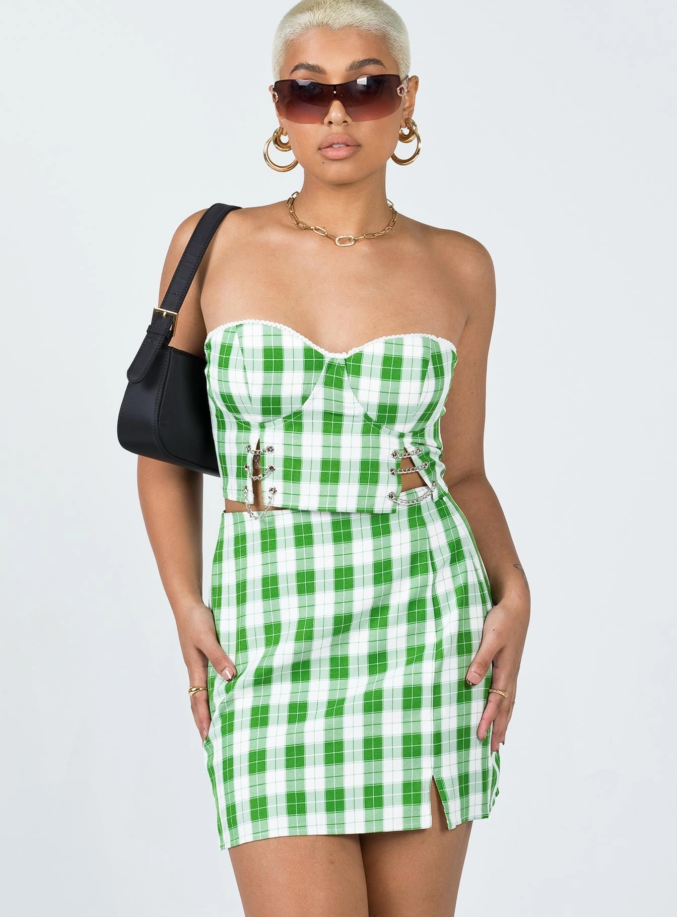Stylish Vibe Natalia Mini Skirt Green