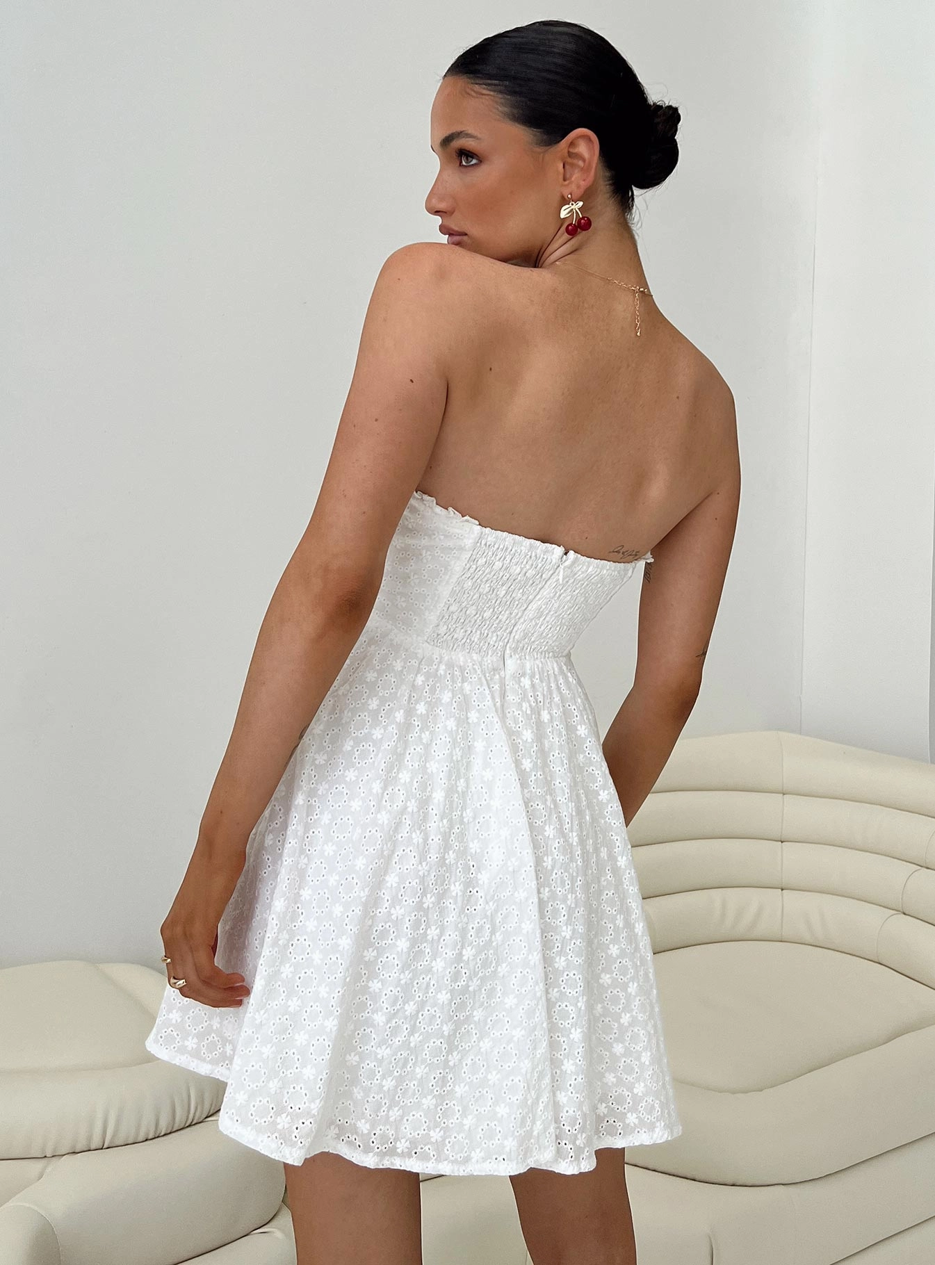 Sophisticated Elegance Nataria Strapless Mini Dress White